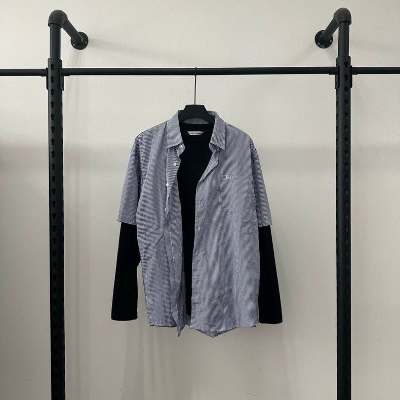 Balenciaga FW22 BB PARIS ICON embroidered logo fake two lon