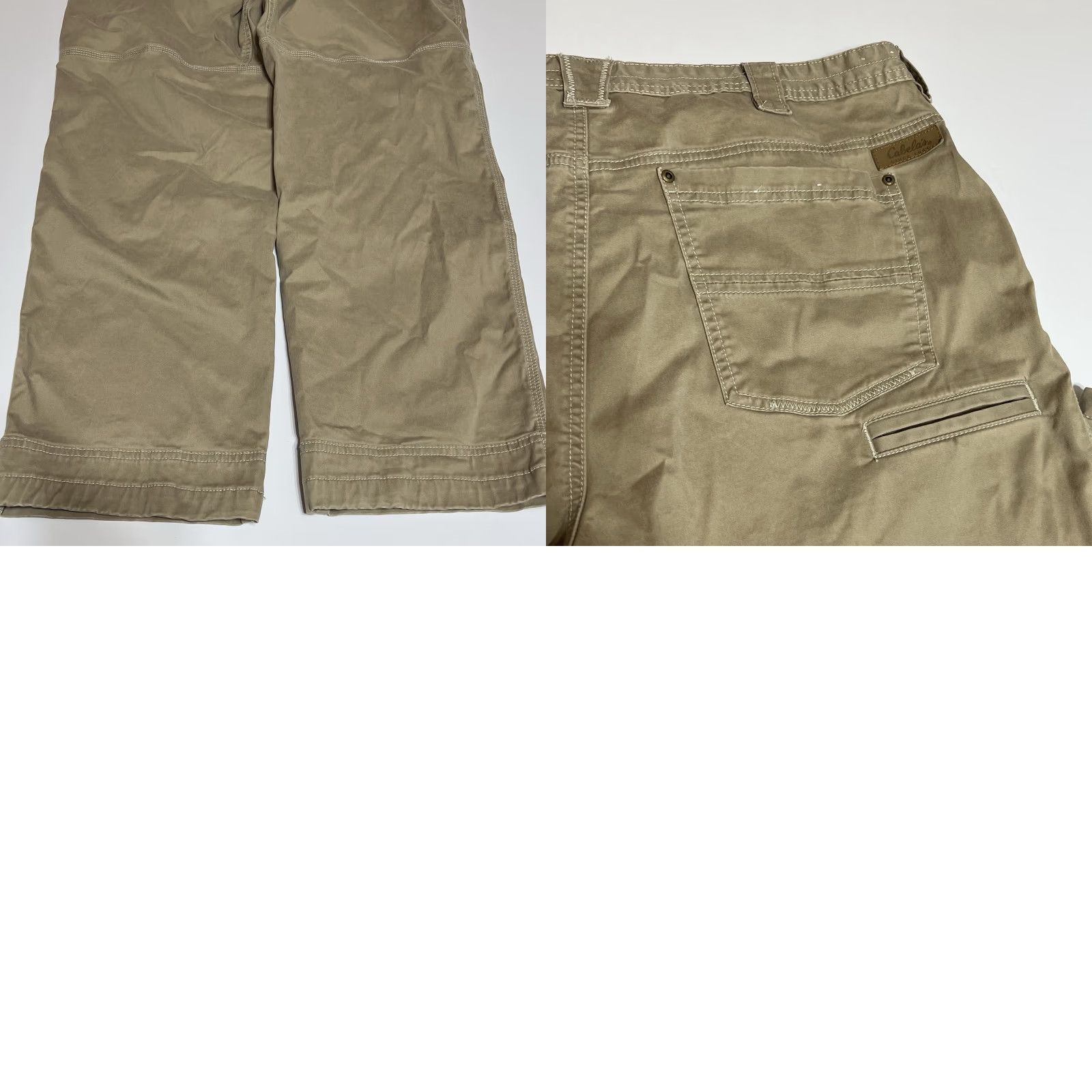 Vintage Cabela's Casuals Pants Mens 38x32 Canvas Beige Flat Front Pockets Regular Straight Outdoor Workwear 90s? Size US 38 / EU 54 - 9 Thumbnail