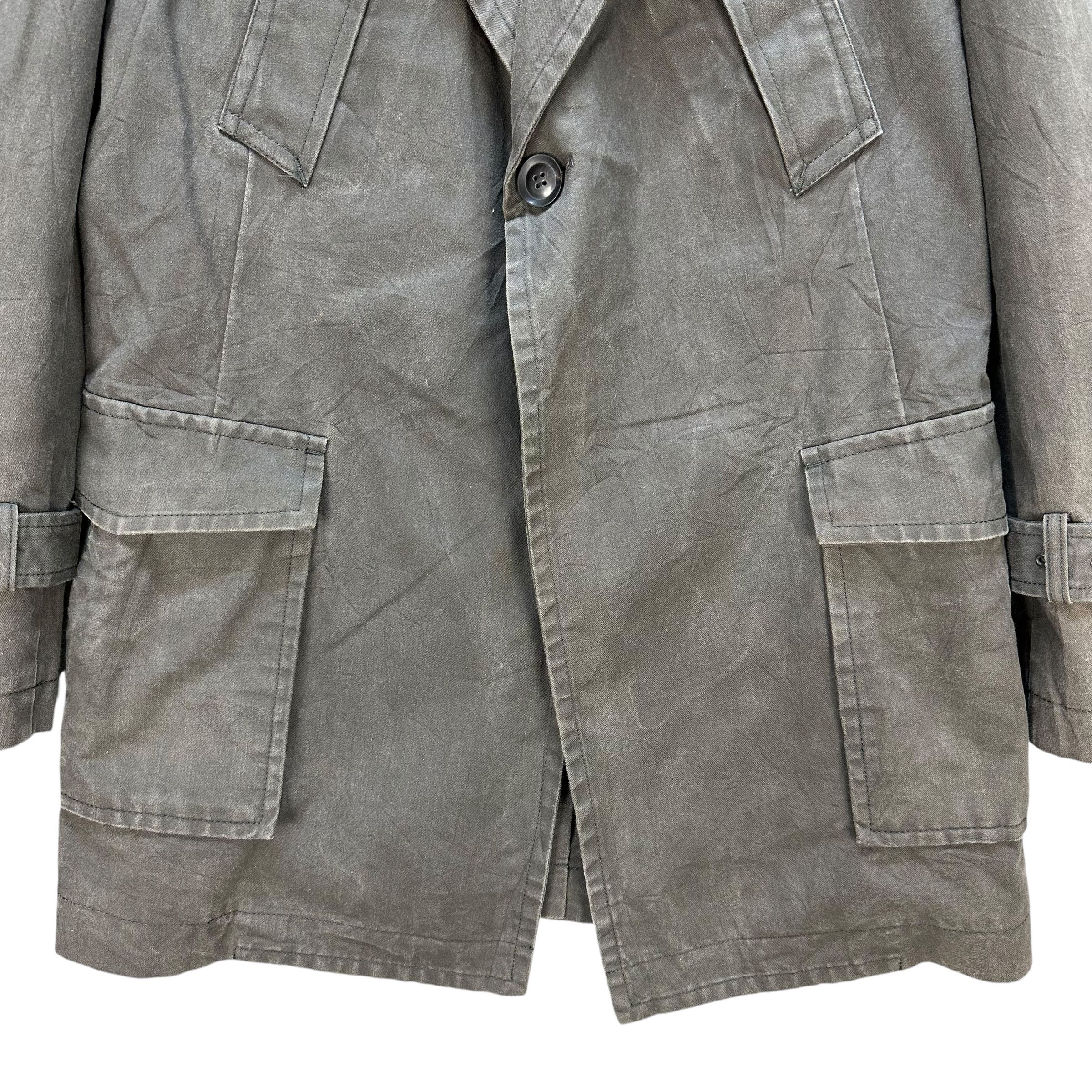 Y's Y's Single Button Trench Coat Jacket Avant Garde #A51-1184 Size US L / EU 52-54 / 3 - 3 Thumbnail