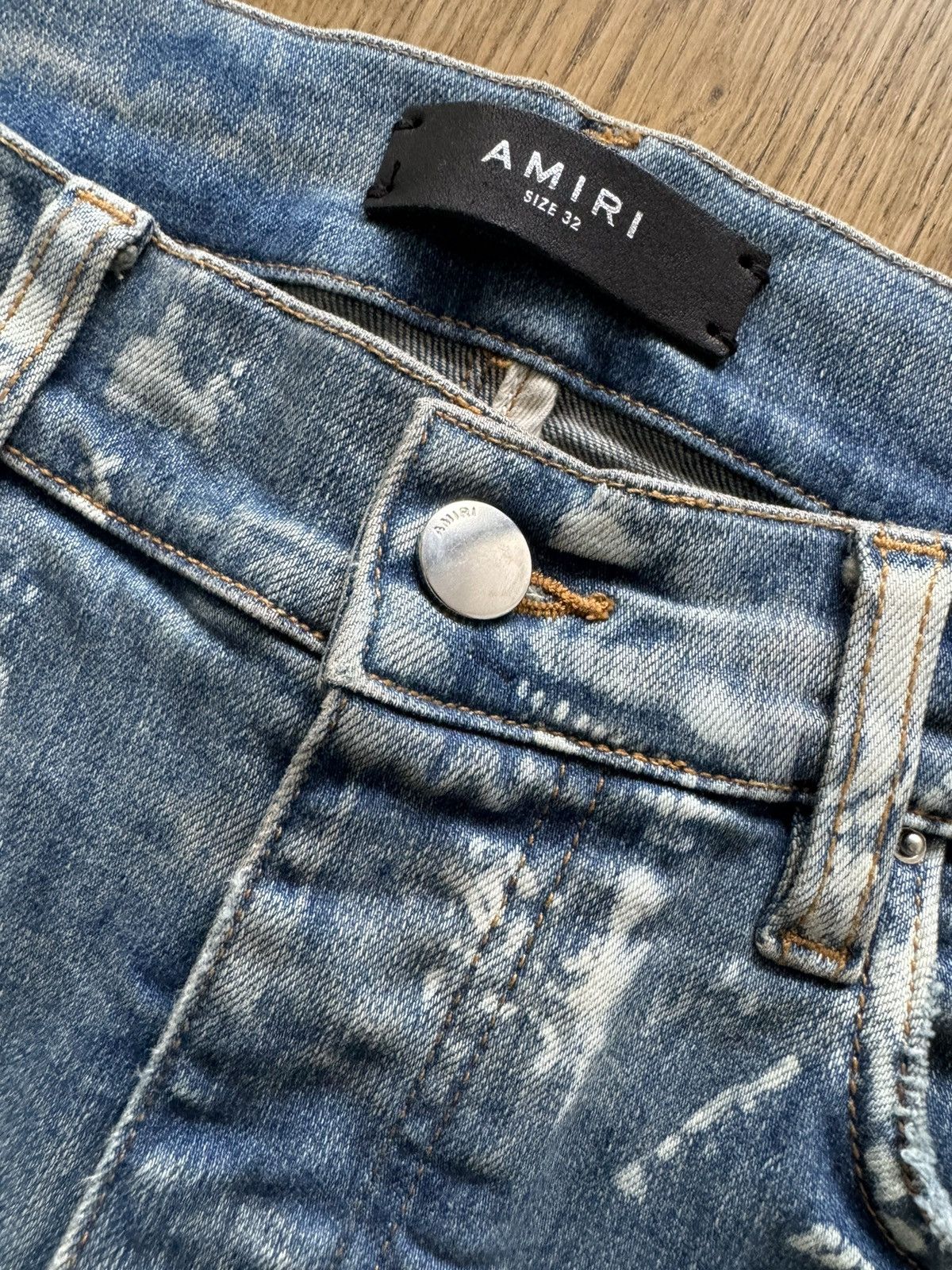 Amiri Amiri Jeans Bandana Bleach Stained Distressed Skinny Denim Size US 32 / EU 48 - 4 Thumbnail