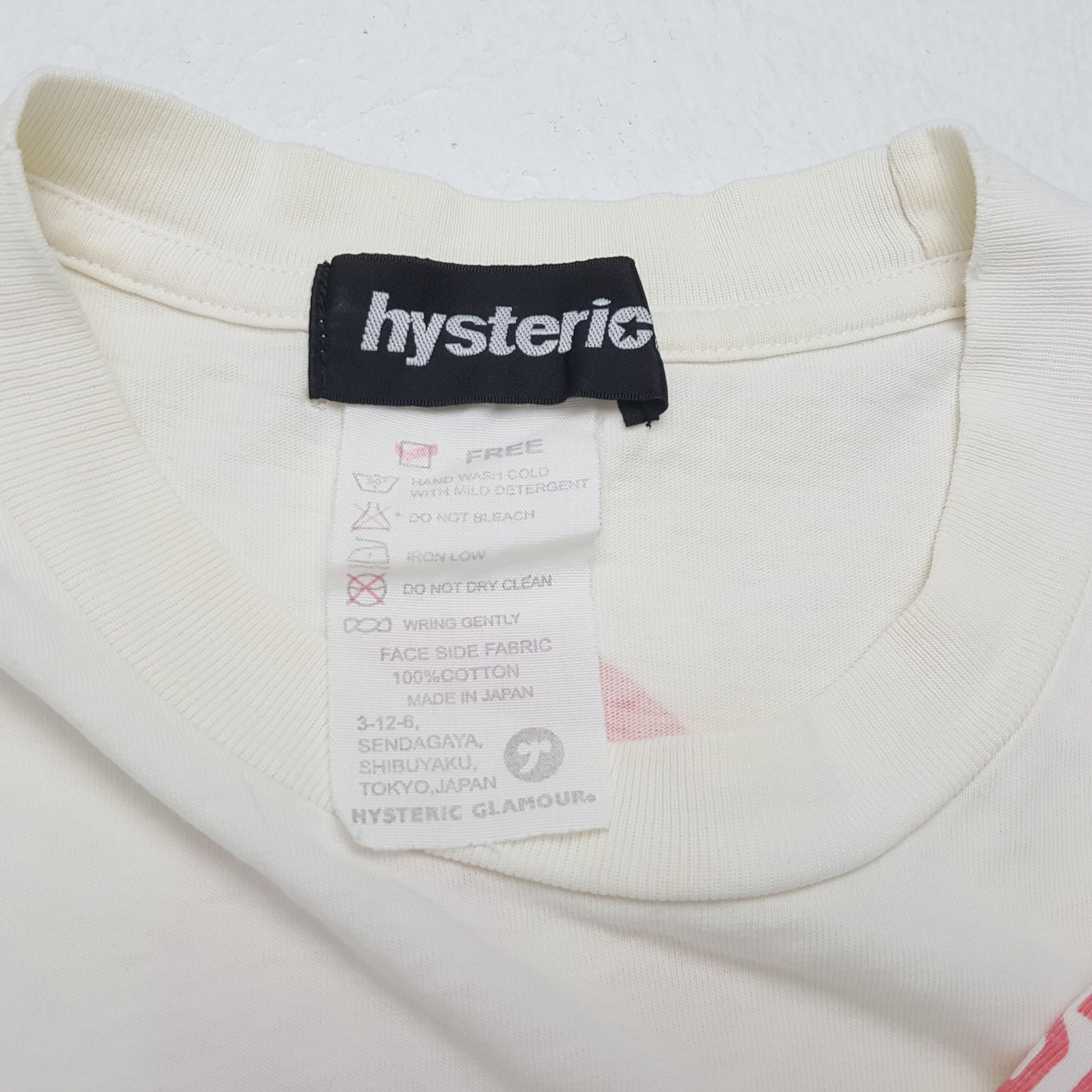 Hysteric Glamour × Japanese Brand × Vintage Vintage HYSTERIC GLAMOUR Japanese Fashion Brand T-Shirts Size S / US 4 / IT 40 - 9 Thumbnail