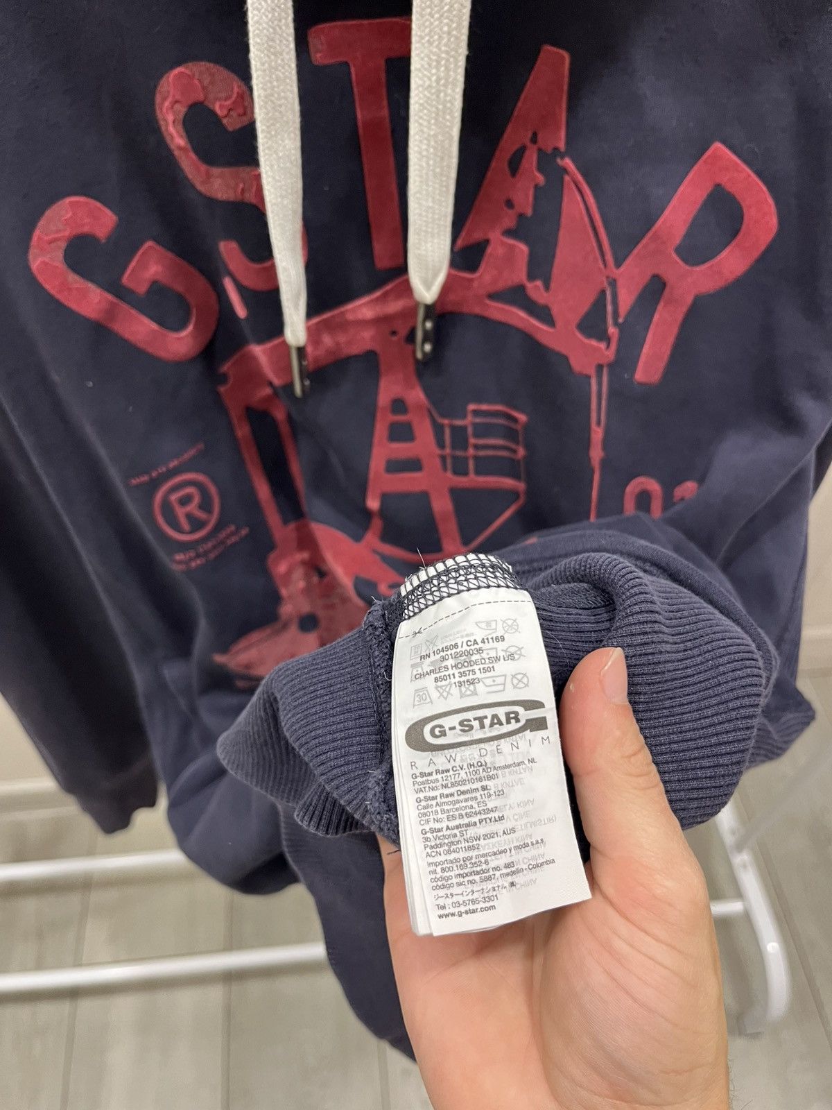 G-Star G Star Raw Hoodie Big Logo Streetwear Vintage Size US XXL / EU 58 / 5 - 6 Thumbnail