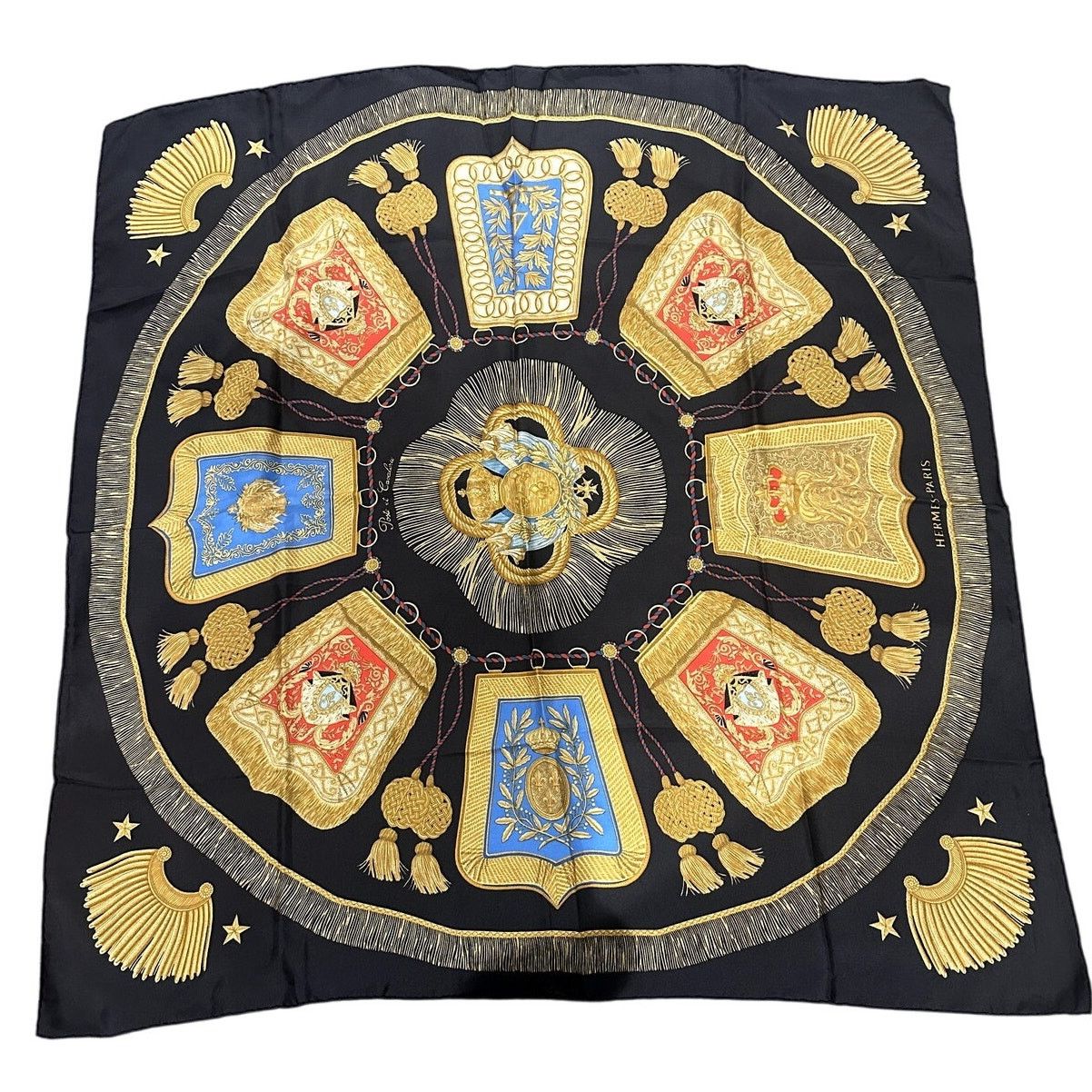 HERMES Carre 90 Poste et Cavalerie 100% Silk Scarf Box EUC