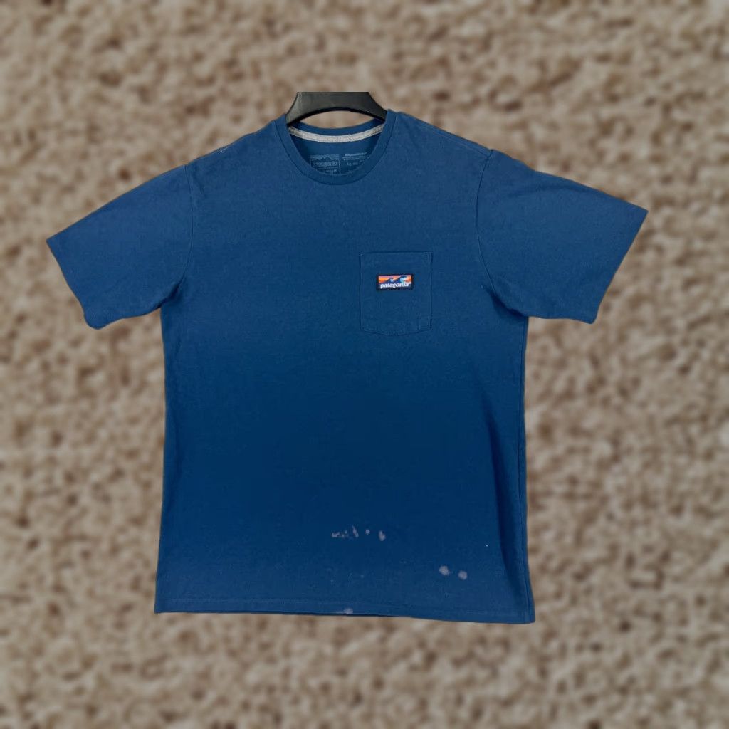 Patagonia Patagonia Shirt Men Medium Blue Short Sleeve Crew Neck Cotton Jersey Logo T-Shirt USA All Seasons Mens Size US M / EU 48-50 / 2 - 1 Thumbnail