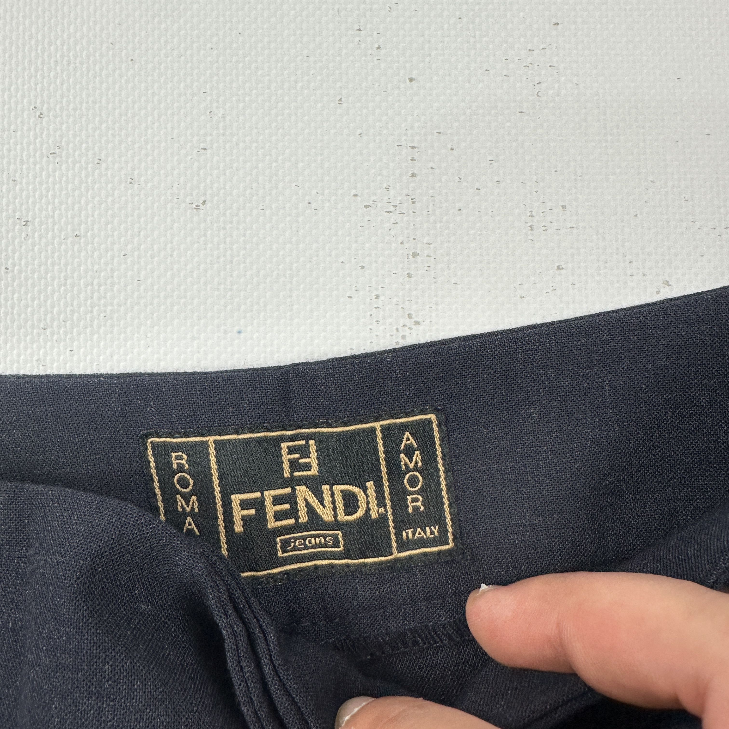 Fendi Pantaloni Fendi Cotone Blu – 43 IT Size 30" / US 8 / IT 44 - 6 Thumbnail