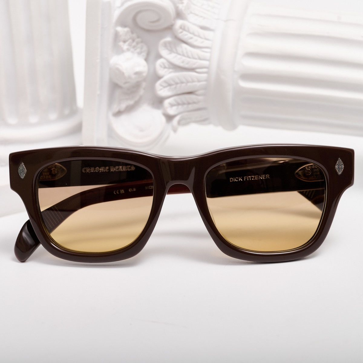 Chrome Hearts CHROME HEARTS DICK FITZENER CLASSIC BROWN SUNGLASSES Size ONE SIZE - 6 Thumbnail