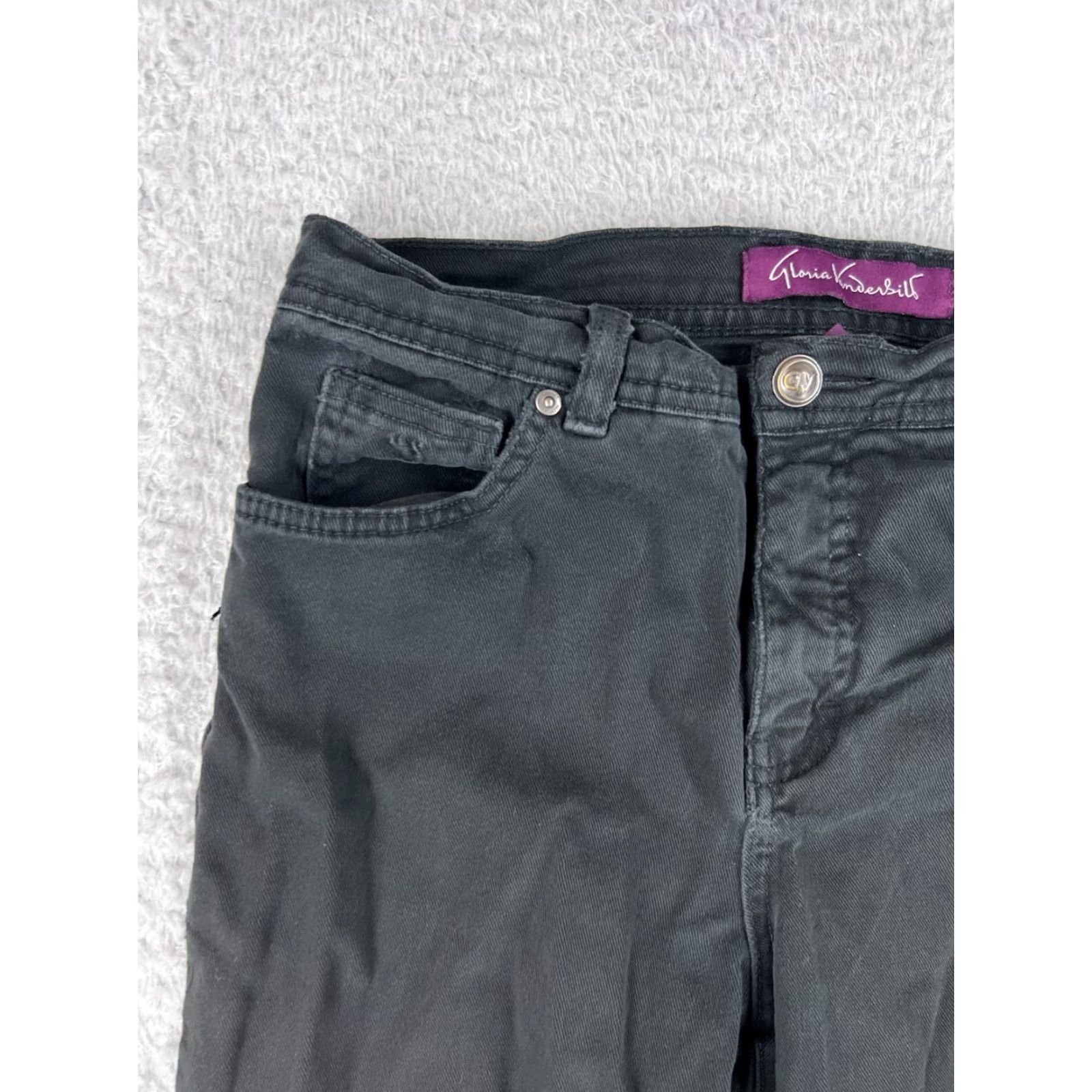 Gloria Vanderbilt Gloria Vanderbilt Jeans Womens 8 Black Denim Straight Regular Fit 5-Pocket Comfort Classic Size 30" / US 8 / IT 44 - 4 Thumbnail
