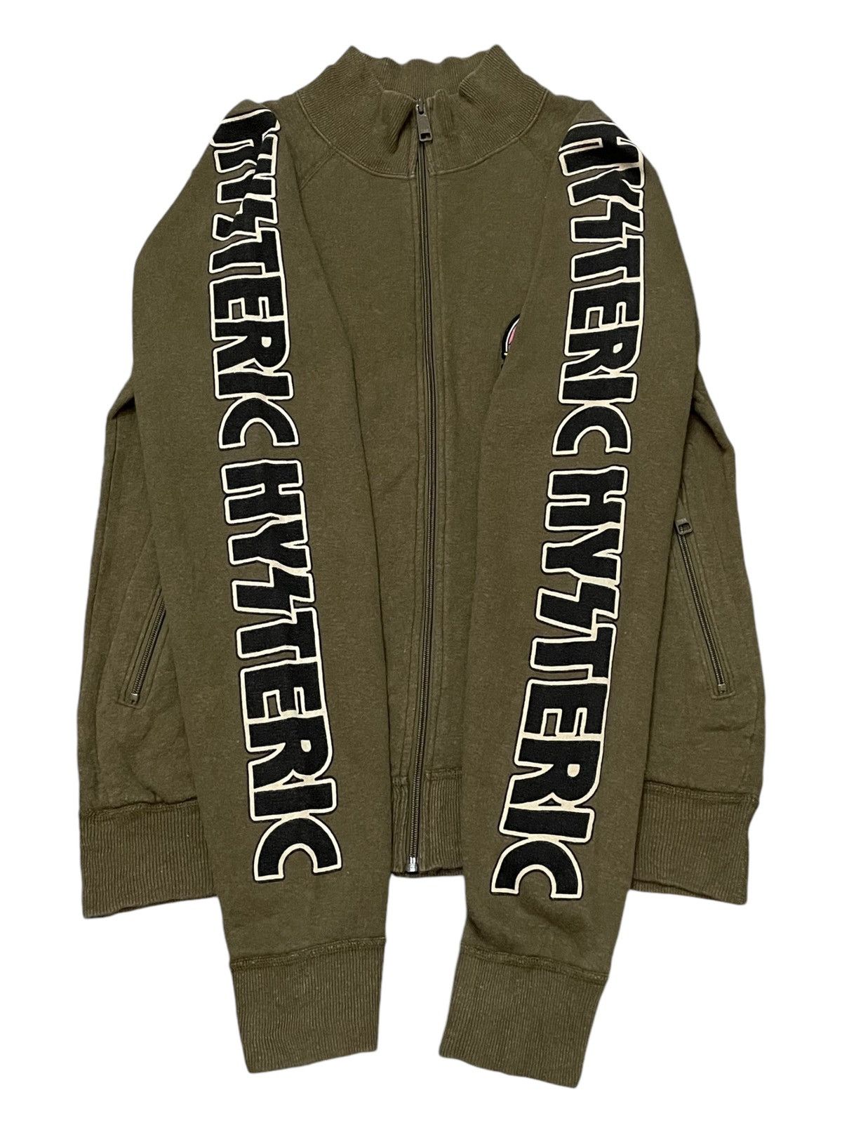 Hysteric Glamour Hysteric Glamour Script On Sleeve Zip Up Sweater Jacket Size S / US 4 / IT 40 - 3 Thumbnail