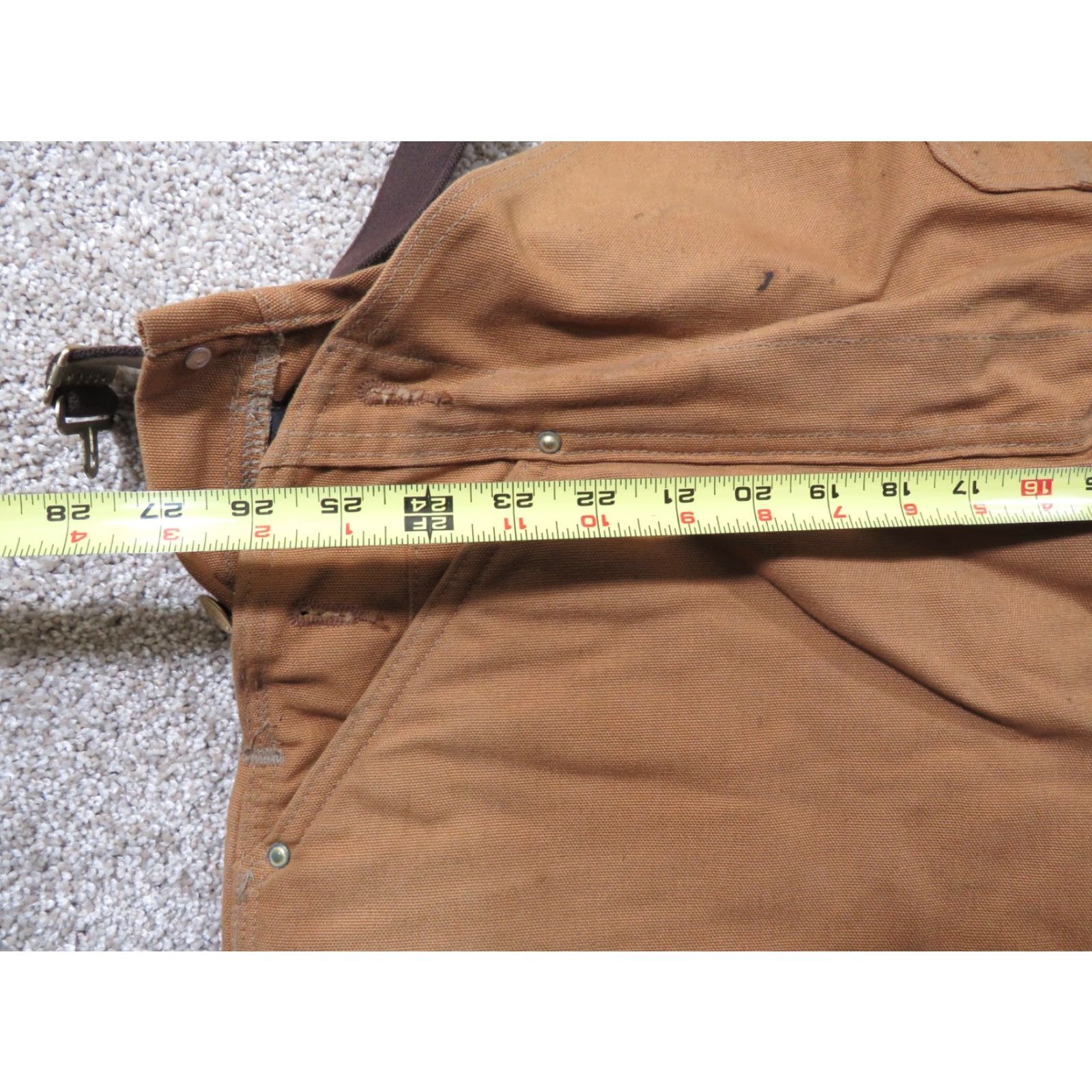 Carhartt VINTAGE Carhartt Overalls Bib Canvas Duck Quilted Insulated 50X30 Brown Logo 5-Pocket Workwear Mens Size US 34 / EU 50 - 6 Thumbnail