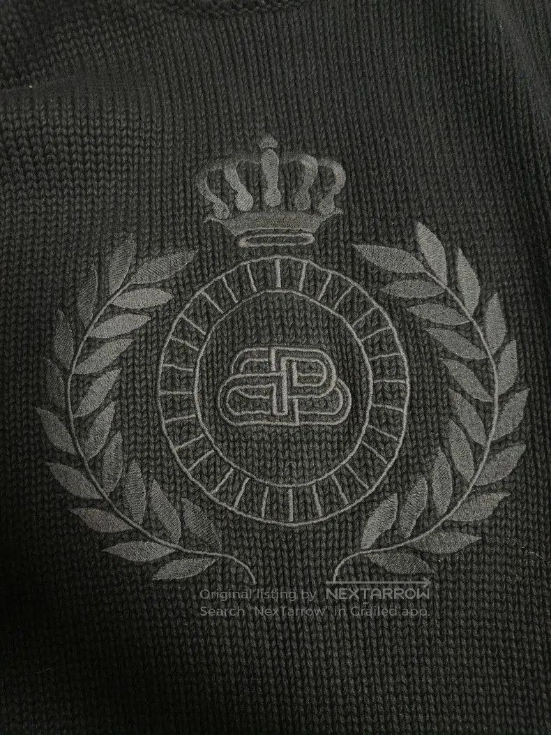 Balenciaga Balenciaga BB Laurel Black Knit Sweater. Size US M / EU 48-50 / 2 - 5 Thumbnail