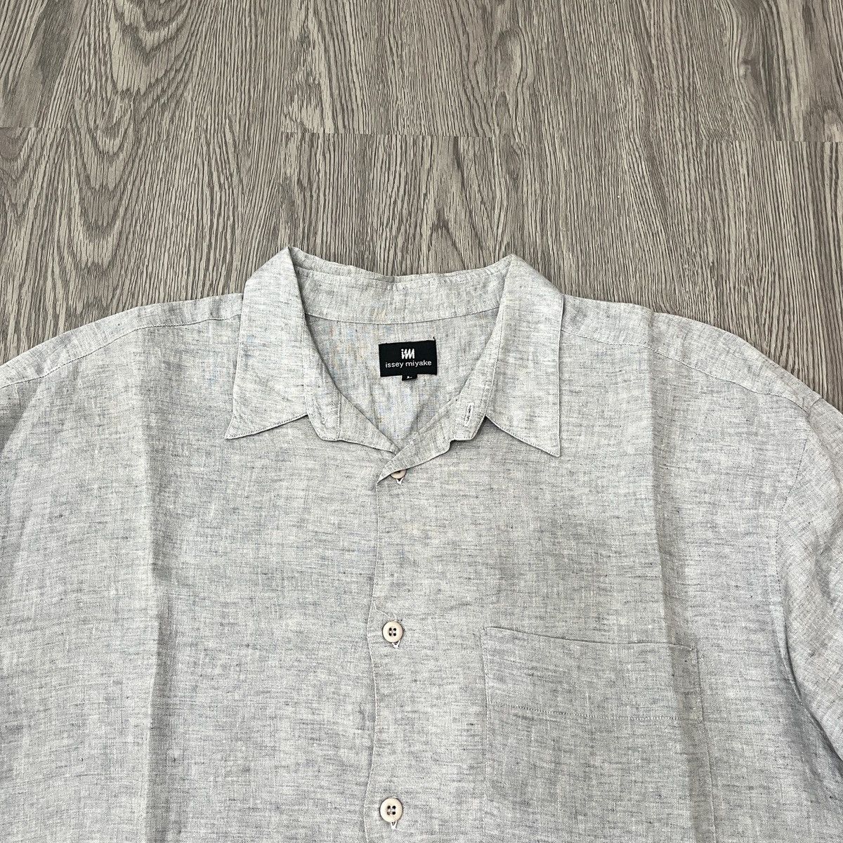 Issey Miyake IM Issey Miyake - Linen Open Collar Shirt Ifsixwasnine Size US L / EU 52-54 / 3 - 2 Thumbnail