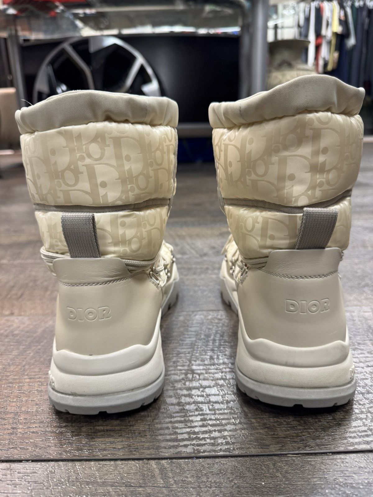 Dior Oblique Monogram Snow Ankle Boot Cream/Grey (42) Size US 9 / EU 42 - 8 Thumbnail
