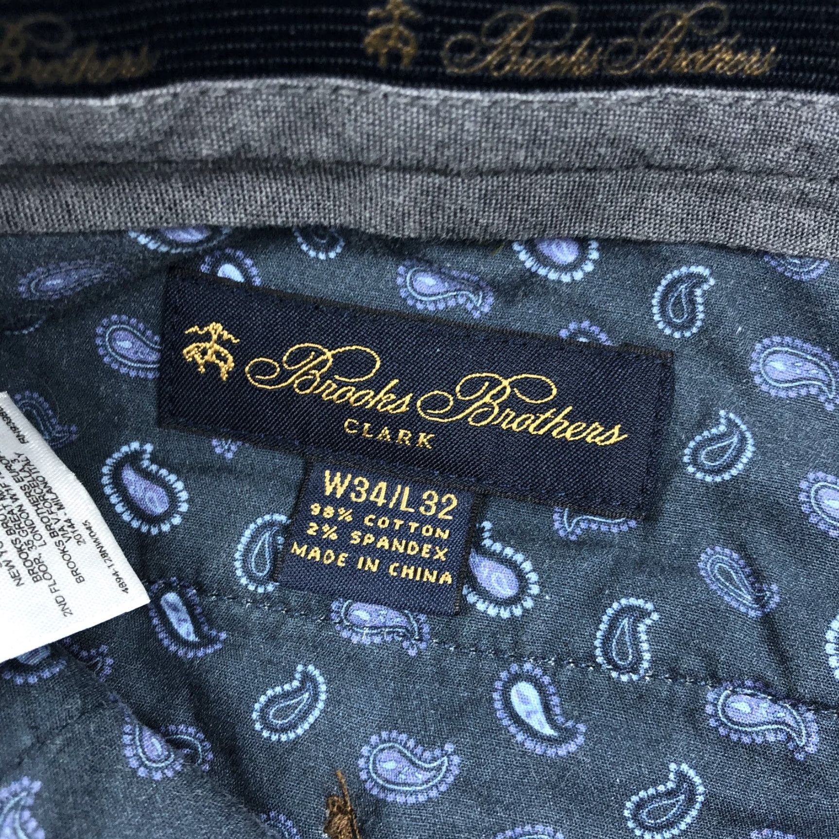 Brooks Brothers Brooks Brothers Clark Men's Green Corduroy Flat Front Pants W34 L32 Stretch Size US 34 / EU 50 - 5 Thumbnail