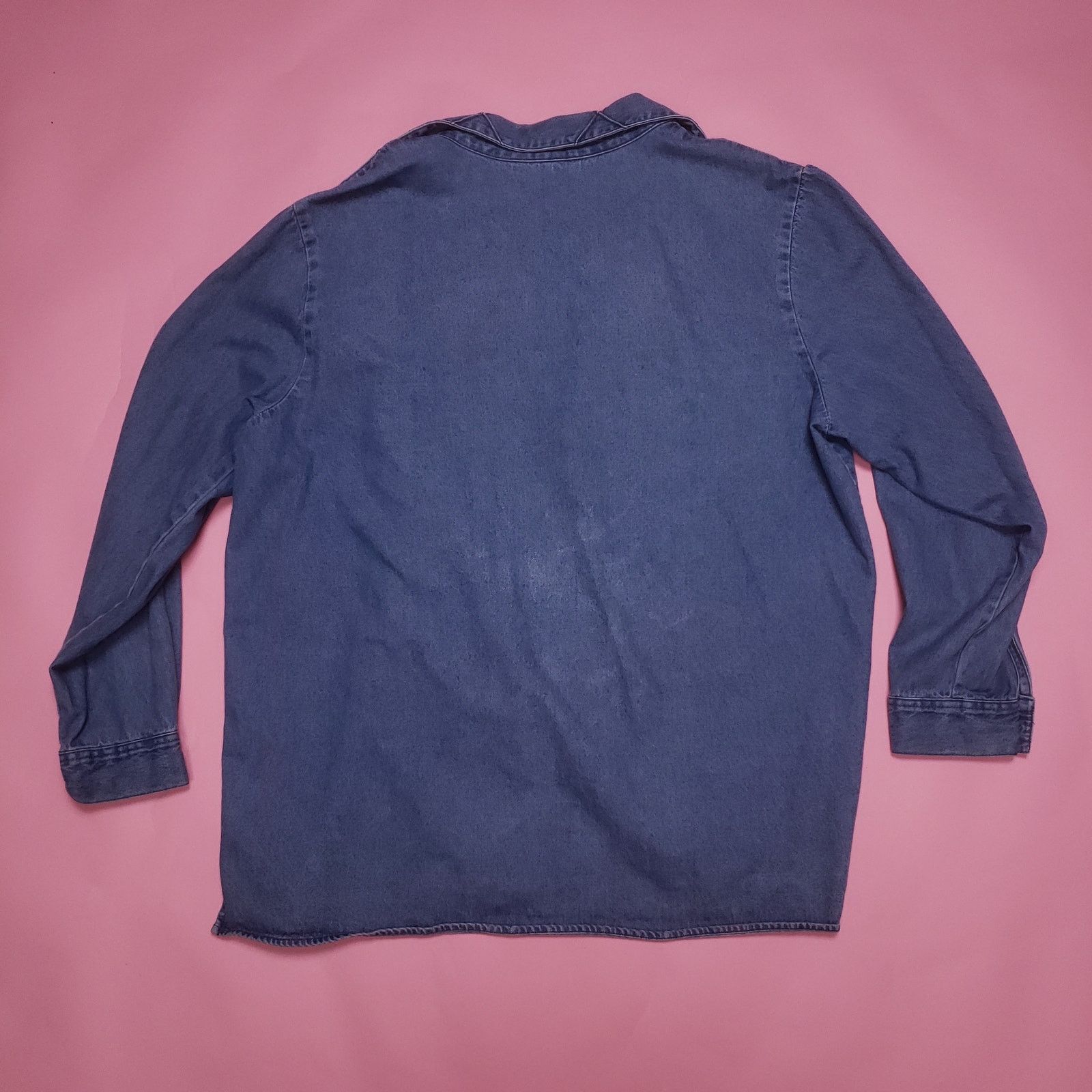 Denim & Co. Vtg Denim & Co denim Womens button up top Size XL / US 12-14 / IT 48-50 - 6 Thumbnail