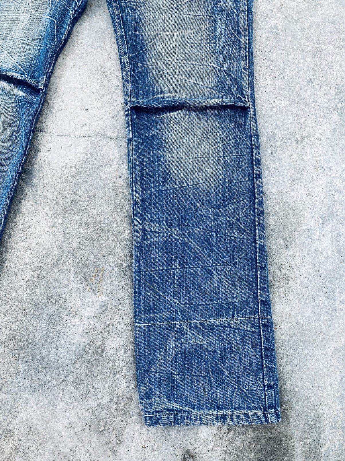 Vintage Vintage Roddle Double Waist Flared Distressed Denim Size US 35 - 8 Thumbnail