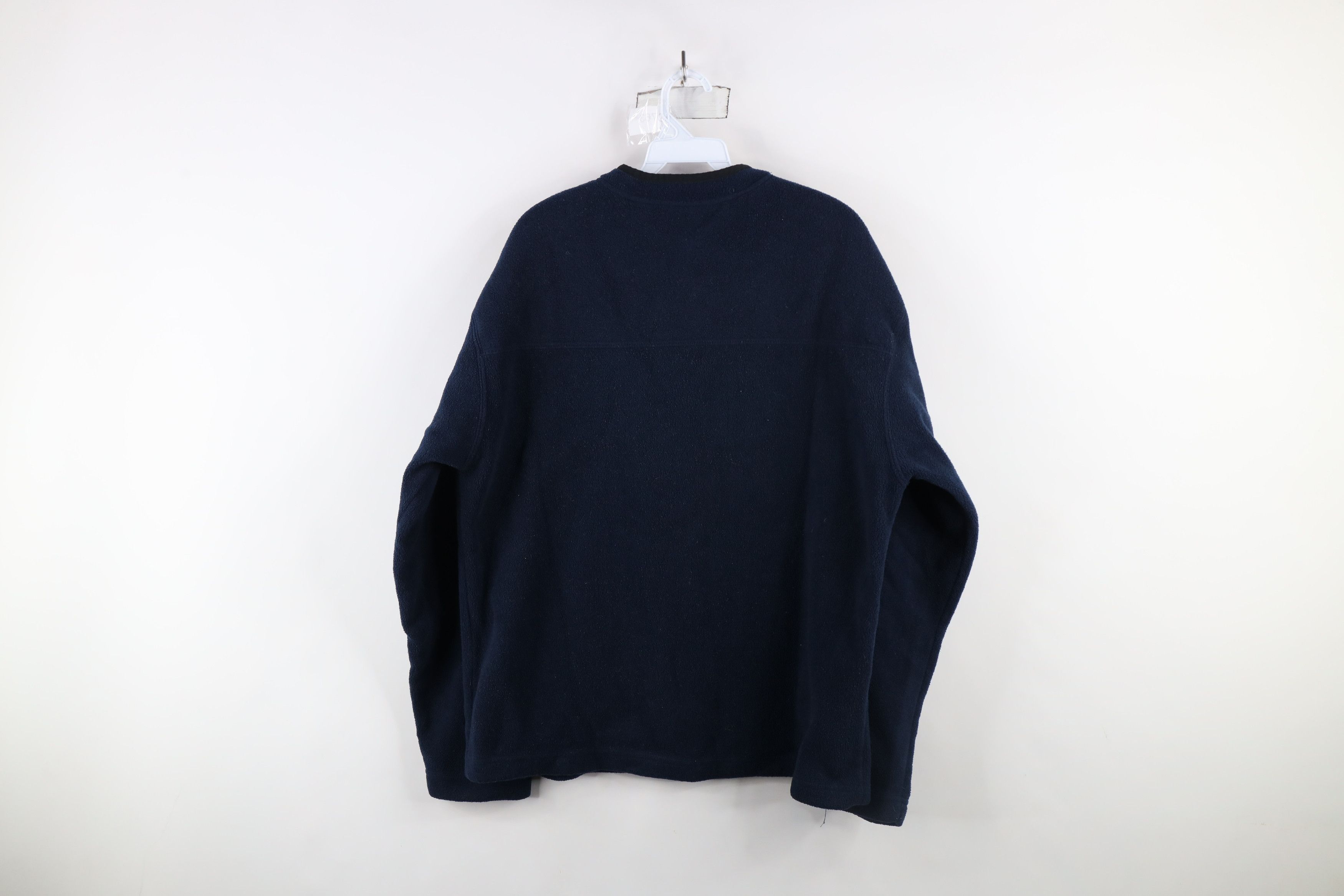 Gap × Vintage Vintage 90s Gap Blank Thick Fleece V-Neck Sweater Blue Size US L / EU 52-54 / 3 - 8 Thumbnail