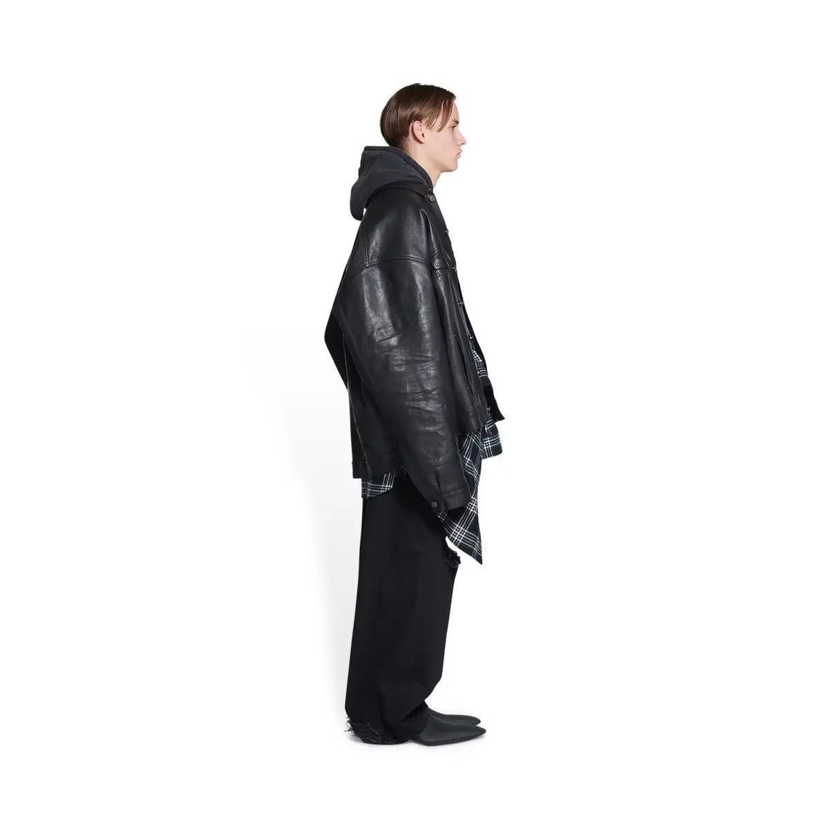 Balenciaga Balenciaga SS22 Leather “Denim Style” Jacket Size US M / EU 48-50 / 2 - 2 Thumbnail