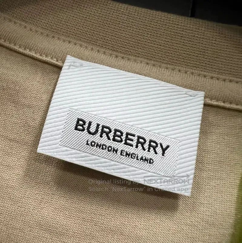 Burberry Burberry Summer Khaki Cotton Short Sleeve T-Shirt. Size XS / US 0-2 / IT 36-38 - 2 Thumbnail