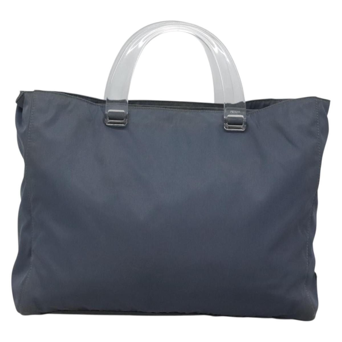 Prada PRADA Hand Bag Nylon Gray Silver Size ONE SIZE - 3 Thumbnail