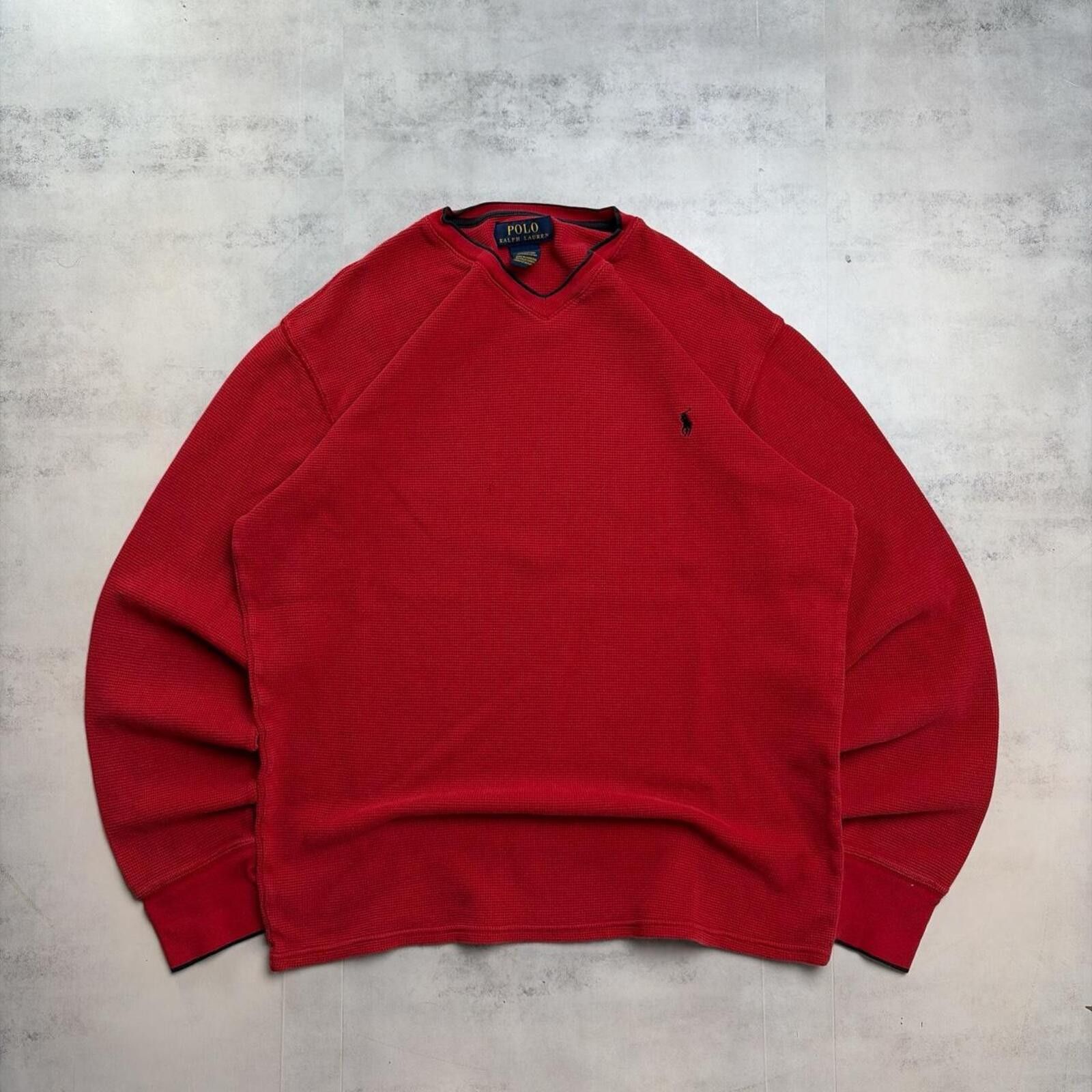 Polo Ralph Lauren Y2K Polo Ralph Lauren Long Sleeve Distressed Thermal Shirt Size US XL / EU 56 / 4 - 1 Thumbnail