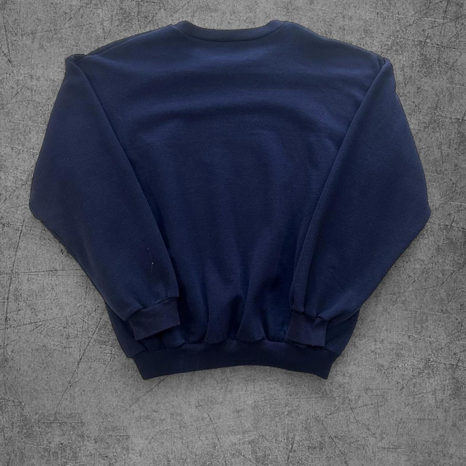 Vintage Vintage Boxy Blank Navy Crewneck Size US L / EU 52-54 / 3 - 3 Thumbnail