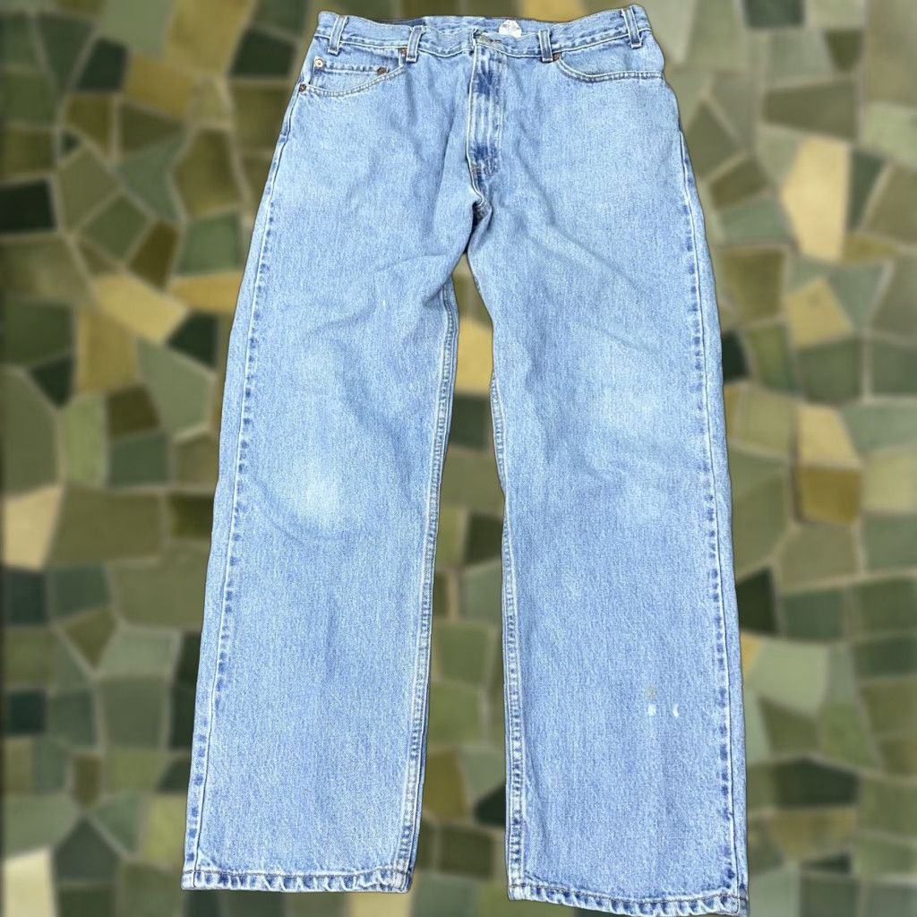 Levi's Levi's 505 Jeans Mens Regular Fit Straight Leg W36 L30 Light Wash Denim Classic Vintage 1980s Size US 36 / EU 52 - 1 Thumbnail