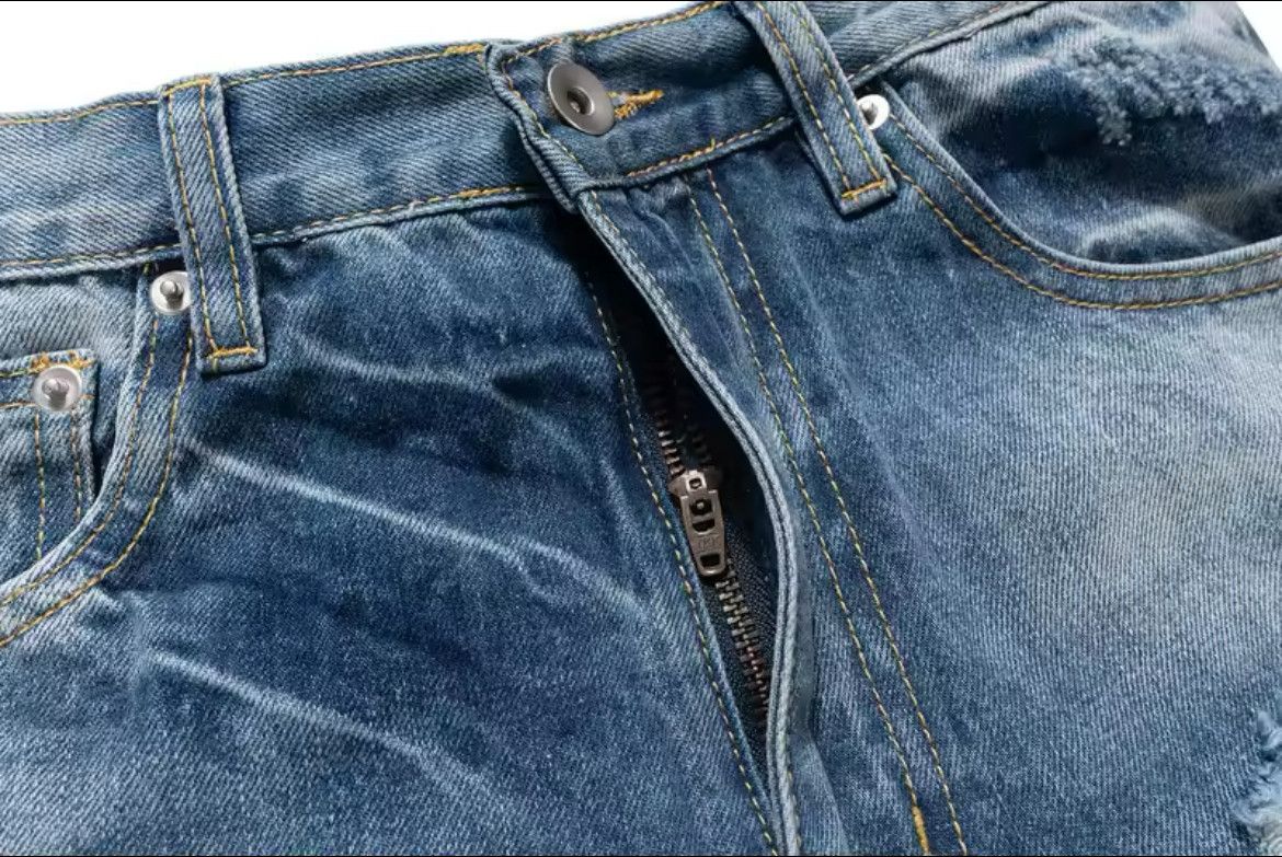 Japanese Brand Y2K Washed Ripped Micro Flare Jeans Size US 36 / EU 52 - 6 Thumbnail