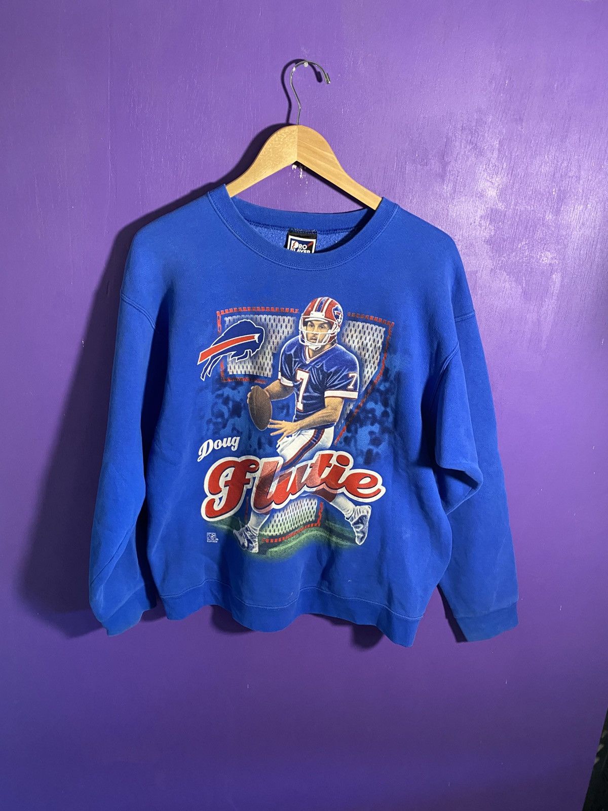 NFL × Pro Player × Vintage Vintage 90s Pro player Buffalo bills Doug flutie crewneck Size US L / EU 52-54 / 3 - 1 Thumbnail