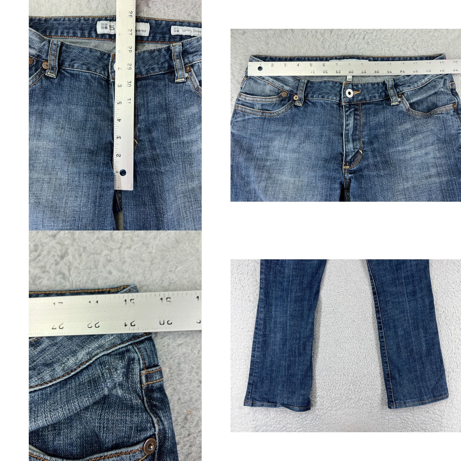 Denime SaltWorks Jeans Women 30 Blue Denim Bootcut Low Rise SaltWorks 5-Pocket Denim Slim Moderate Stretch Blue 90s Cowboy Theme Womens Size 30" / US 8 / IT 44 - 9 Thumbnail