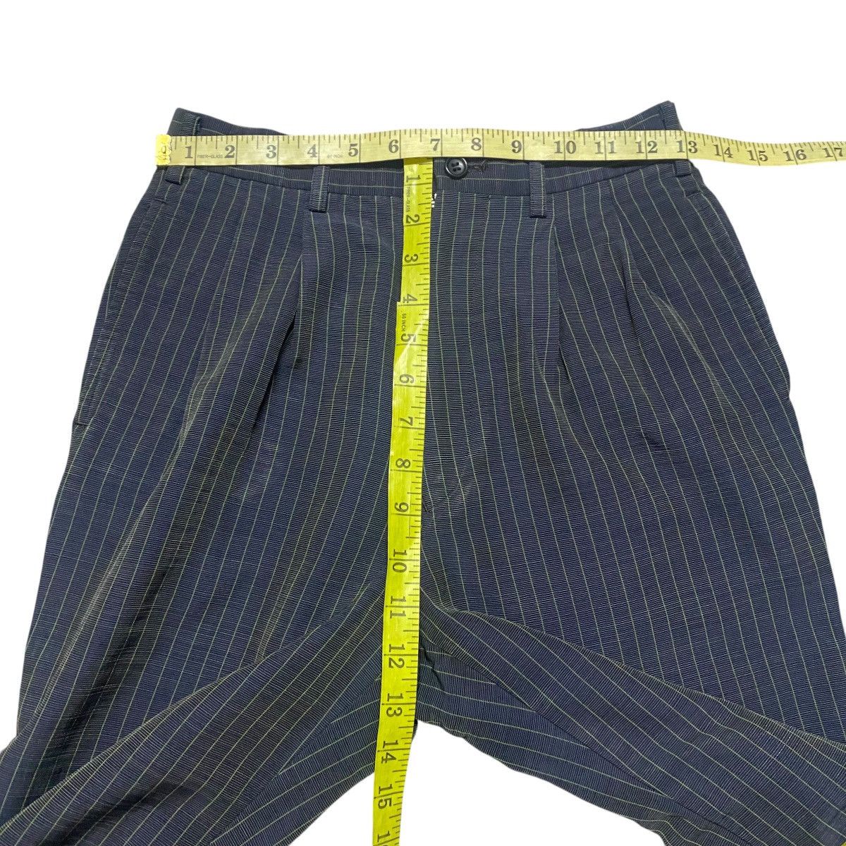 Yohji Yamamoto Vintage WORKSHOP BY YOHJI YAMAMOTO Striped Trouser Size 26" / US 2 / IT 38 - 15 Thumbnail
