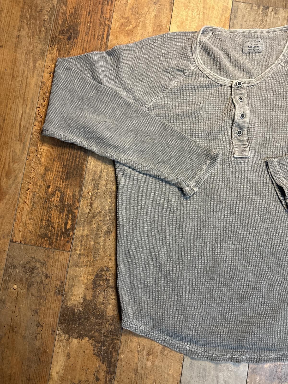 Lucky Brand Lucky Brand Men's Long Sleeve Thermal Shirt Gray Size M Size US M / EU 48-50 / 2 - 2 Thumbnail