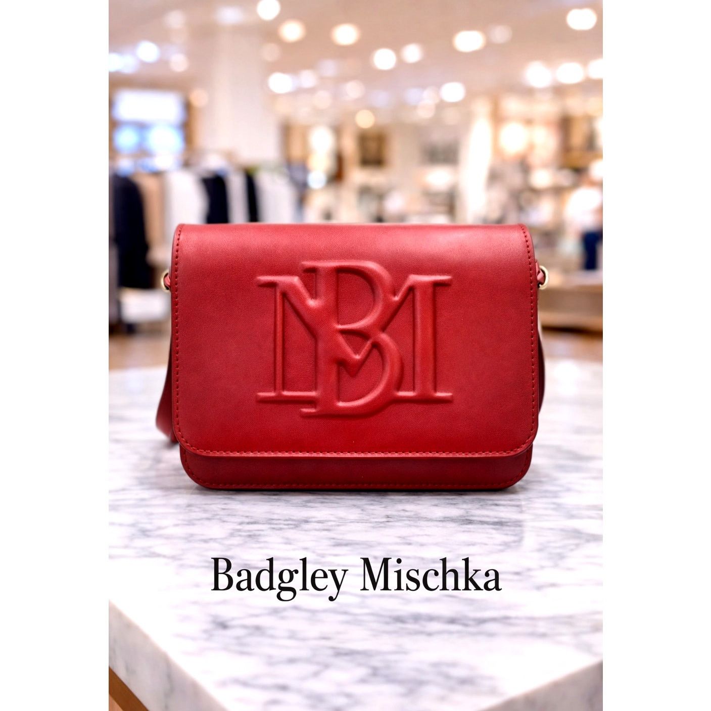 Badgley Mischka Badgley Mischka Debossed Logo Crossbody - Brick Red Size ONE SIZE - 1 Thumbnail
