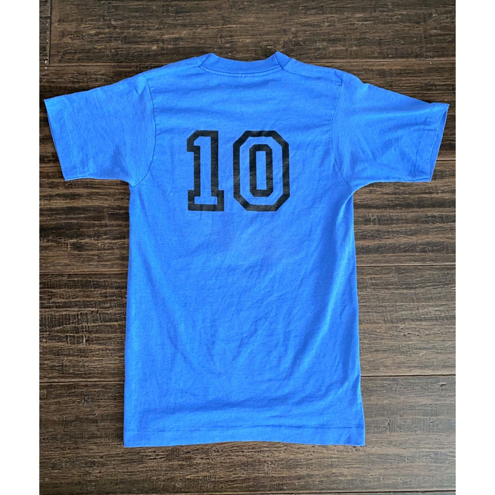 Fruit Of The Loom VTG Fruit Of The Loom USA TEE S Mens Short Sleeve 1980s Blue Graphic Cotton Blend EUC Size US S / EU 44-46 / 1 - 7 Thumbnail