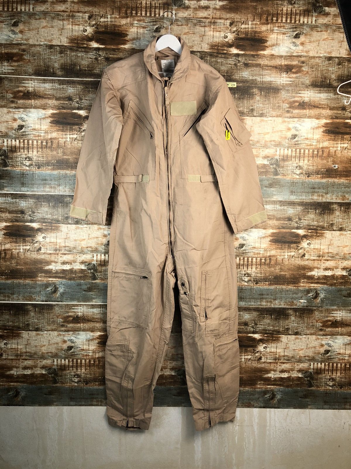 Japanese Brand 42R Brown military coverall Overalls #A2583 Size US 28 / EU 44 - 1 Thumbnail