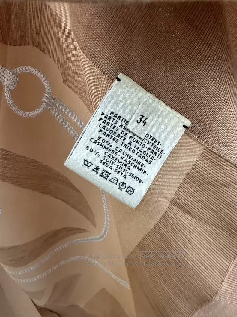 Hermes Hermes Pinkish brown cashmere and silk long cardigan Size XXS / US 00 / IT 34 - 4 Thumbnail