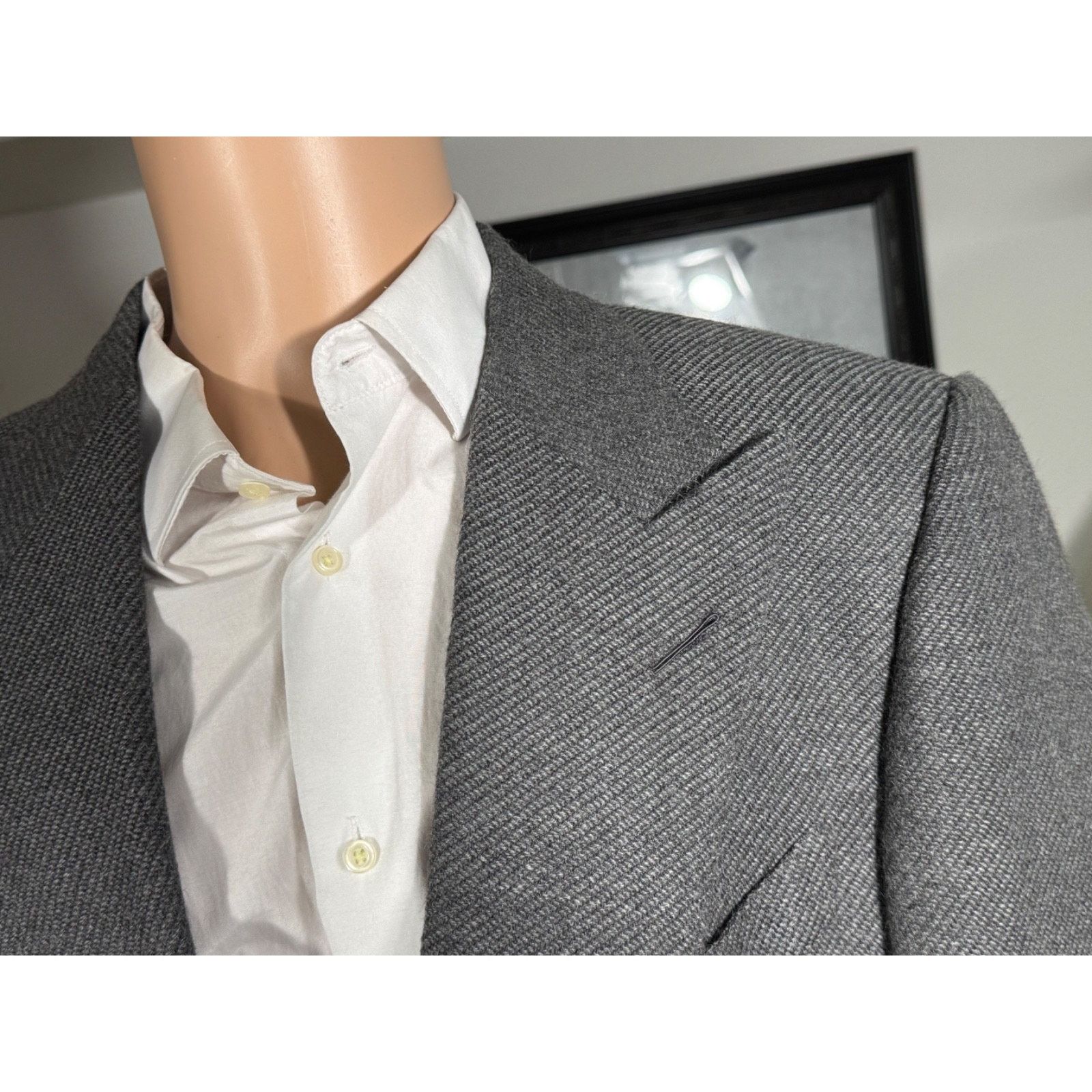 Tom Ford Tom Ford Gray Alpaca Cashmere Tweed Blazer Jacket 44R Peak Size 44R - 8 Thumbnail
