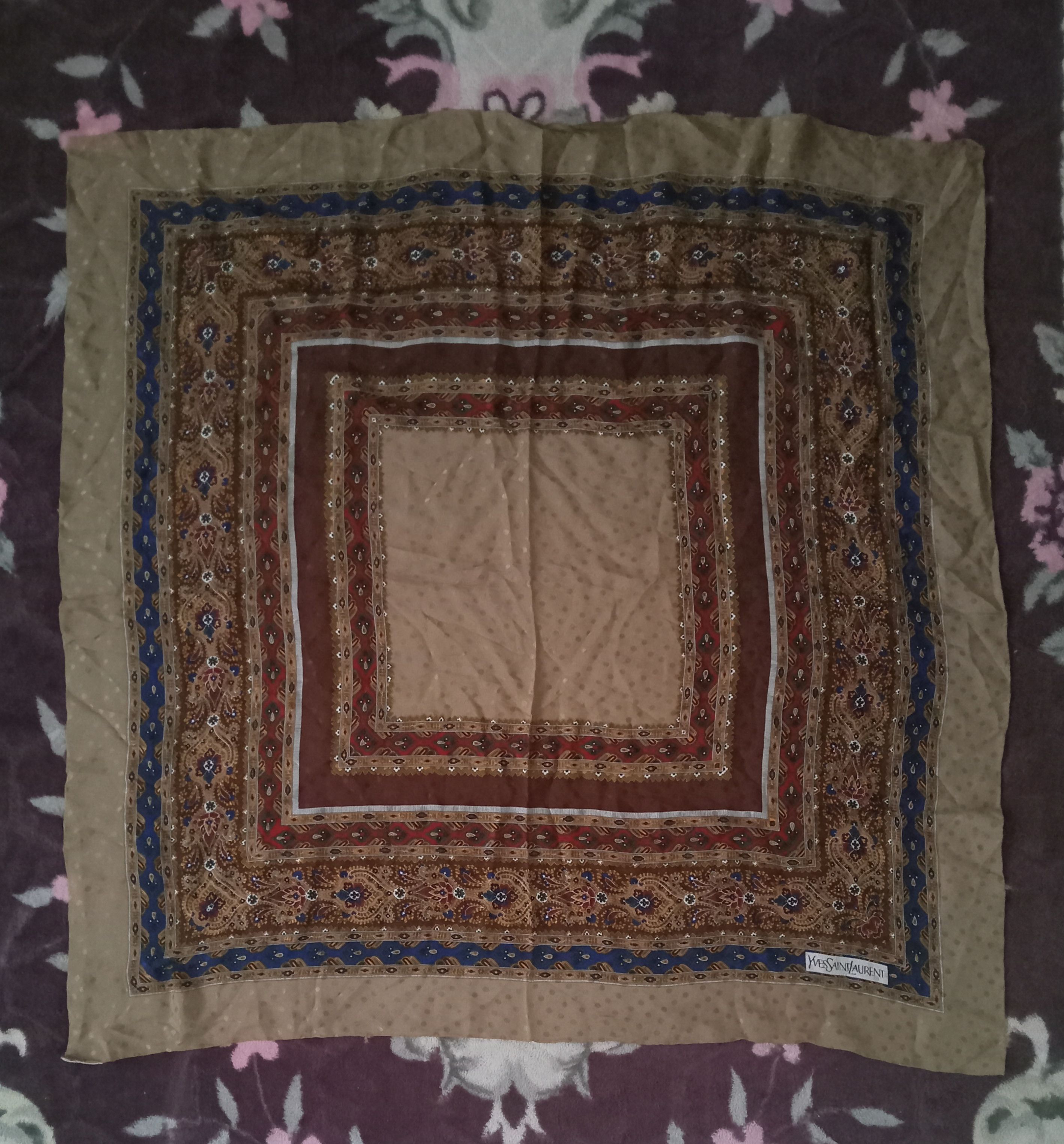 Yves Saint Laurent Vintage Yves Saint Laurent Scarf Size ONE SIZE - 1 Thumbnail