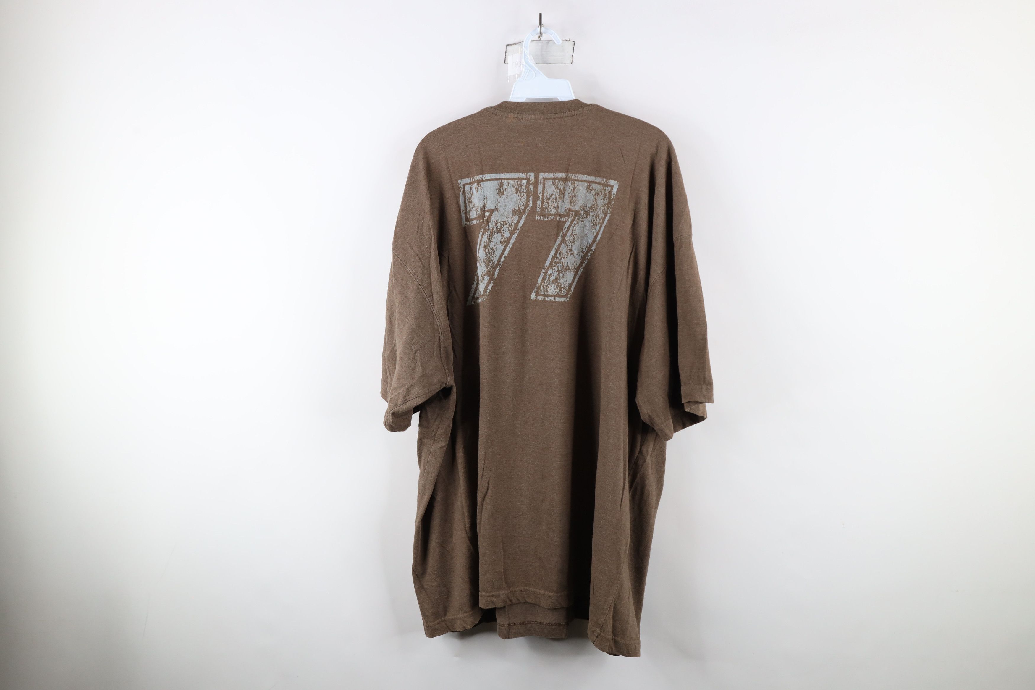 Vintage Vintage 90s Bugle Boy Baggy Fit Short Sleeve T-Shirt Brown Size US XXL / EU 58 / 5 - 11 Thumbnail