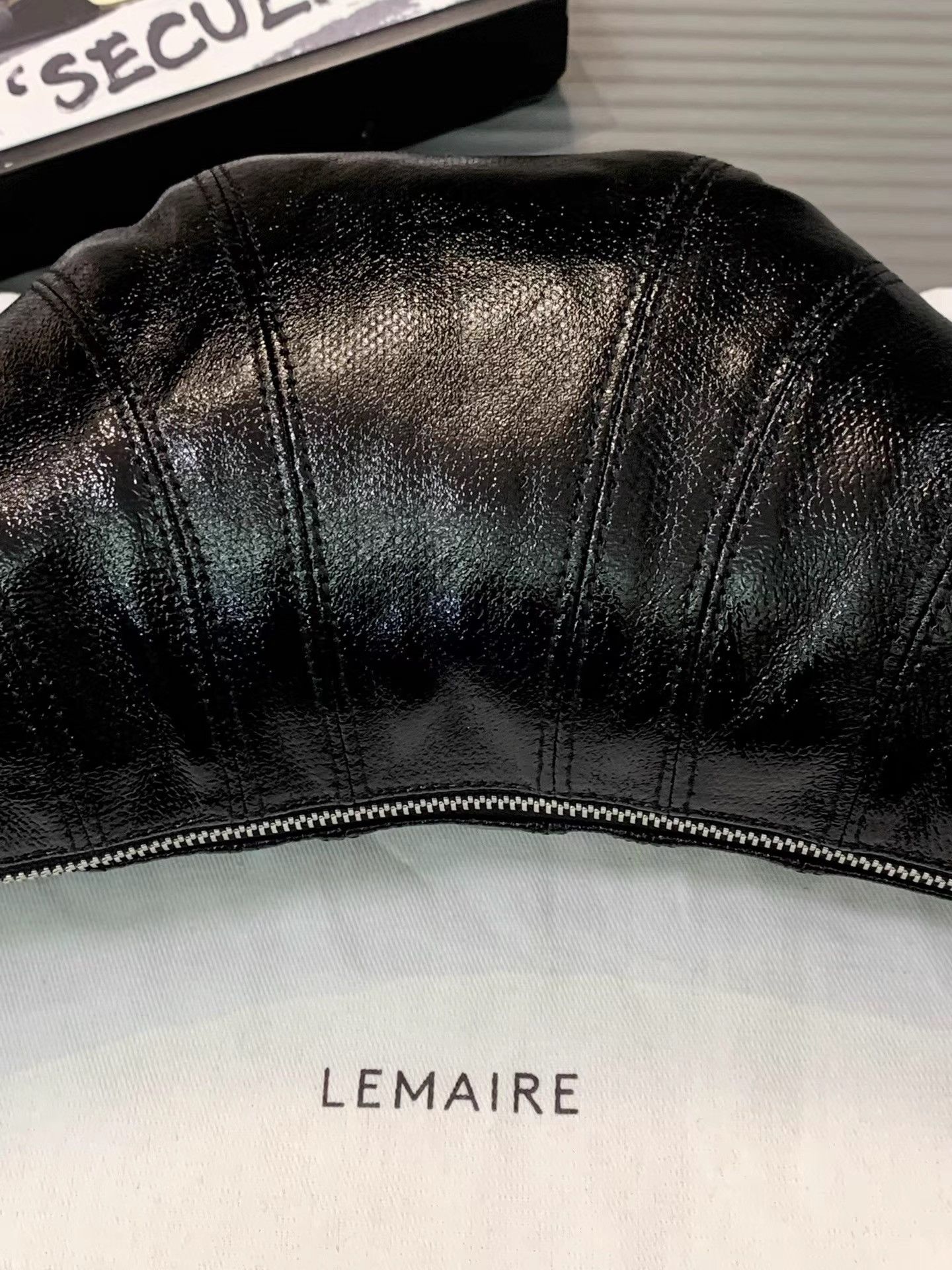 Lemaire Lemaire Black Coated Small Croissant Bag K34 Size ONE SIZE - 5 Thumbnail