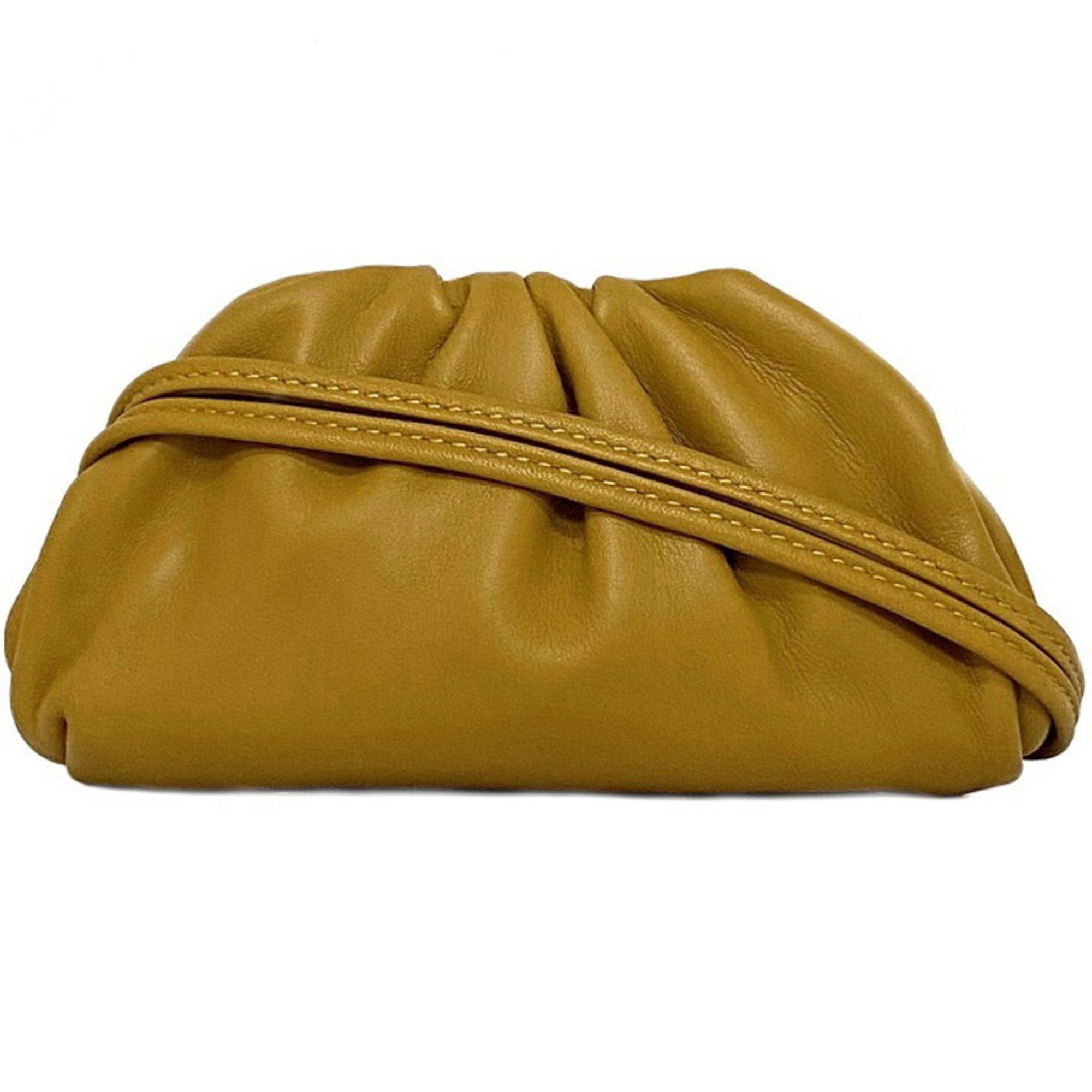 image of Bottega Veneta Coin Case The Pouch Camel Brown Purse Leather Bottega Veneta Shoulder Wallet Compact