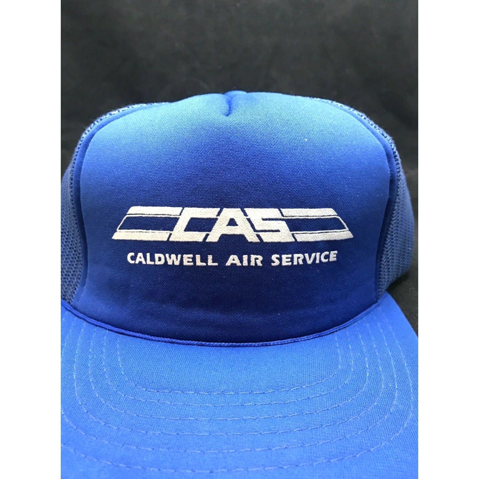 Vintage Caldwell Air Service Airline Trucker Blue Snapback Hat One Size Fits All Foam Size ONE SIZE - 4 Thumbnail