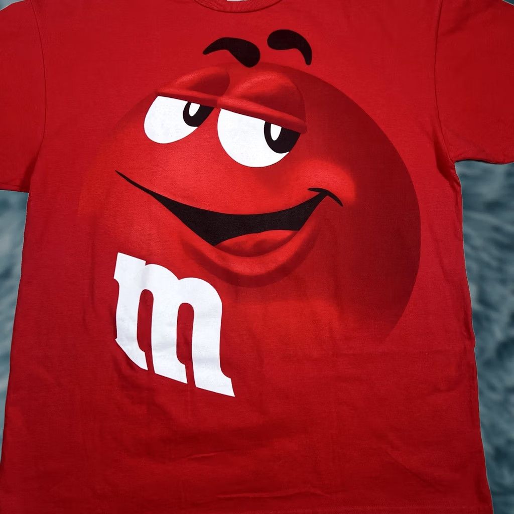 Vintage VINTAGE M&M World Red M&M All Over Print Short Sleeve T Shirt XL Men Size Red Candy 90s Theme Mens Size US XL / EU 56 / 4 - 1 Thumbnail