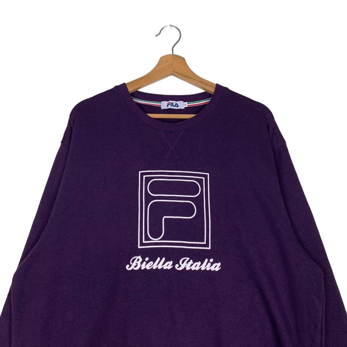 Fila FILA Big Logo Purple Crewneck Sweatshirts #0818-C37 Size US XXL / EU 58 / 5 - 2 Thumbnail