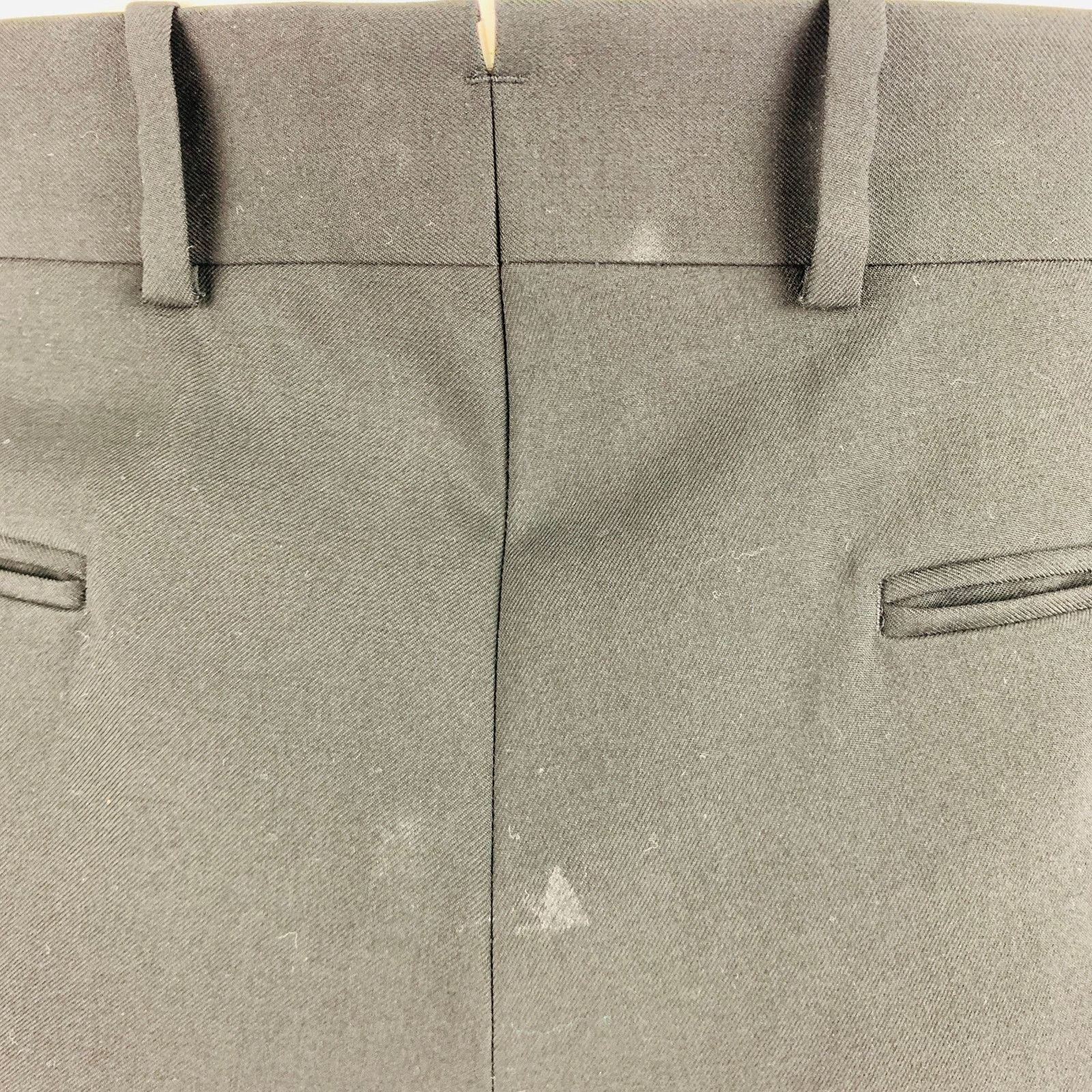 Alexander McQueen Size 38 Black Grey Two Tone Wool Flat Front Dress Pants Size US 38 / EU 54 - 4 Thumbnail