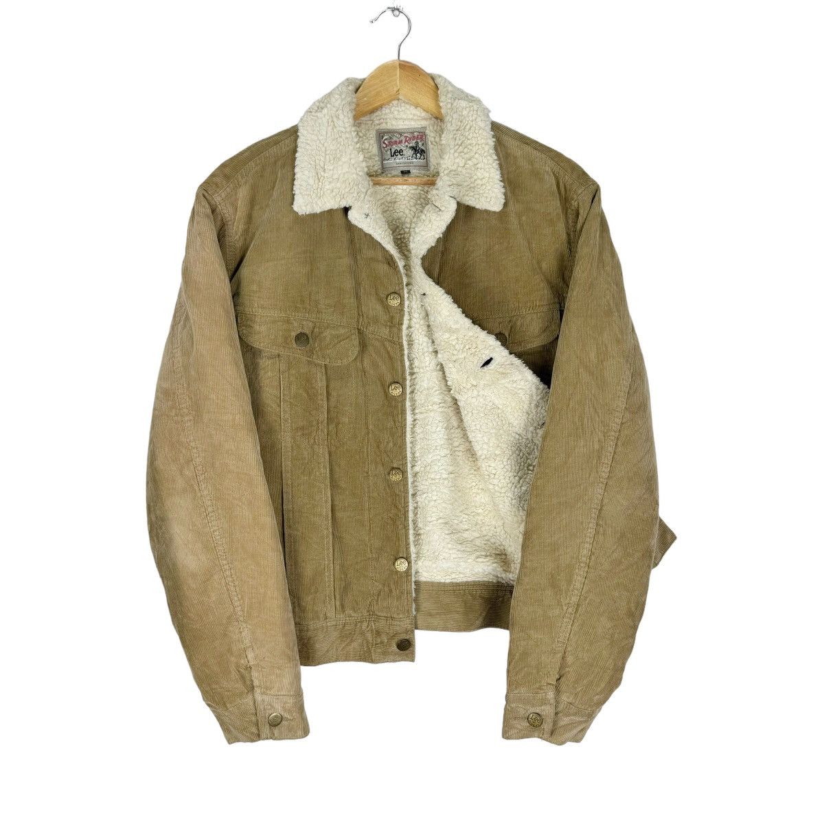 Lee × Vintage ⚡️LEE CORDUROY SHERPA TRUCKER JACKET Size US XL / EU 56 / 4 - 7 Thumbnail