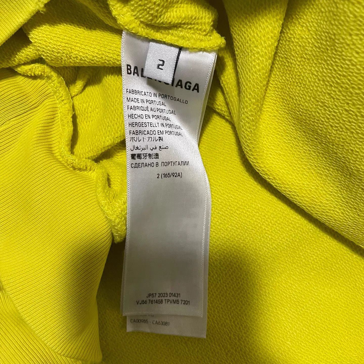 Balenciaga Balenciaga Light Logo Yellow Sweatshirt Size 1-3 Size US M / EU 48-50 / 2 - 5 Thumbnail