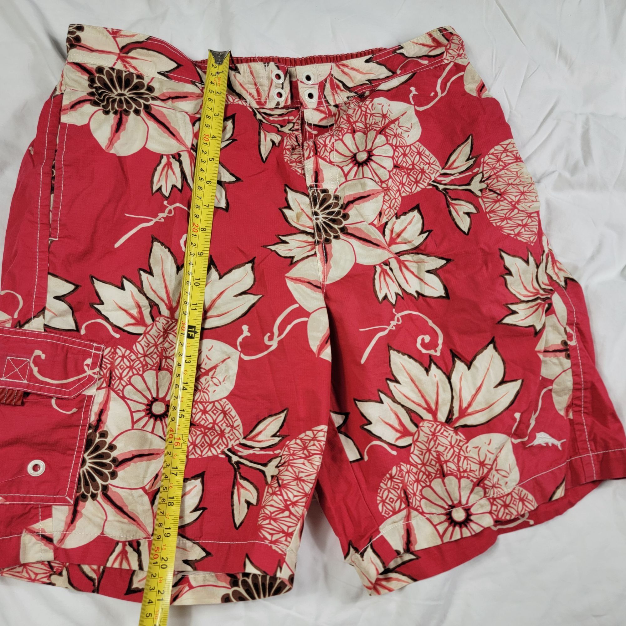 Tommy Bahama Tommy Bahama Relax Mens Large Red Floral Swim Shorts Summer Size US 44 / EU 60 - 9 Thumbnail