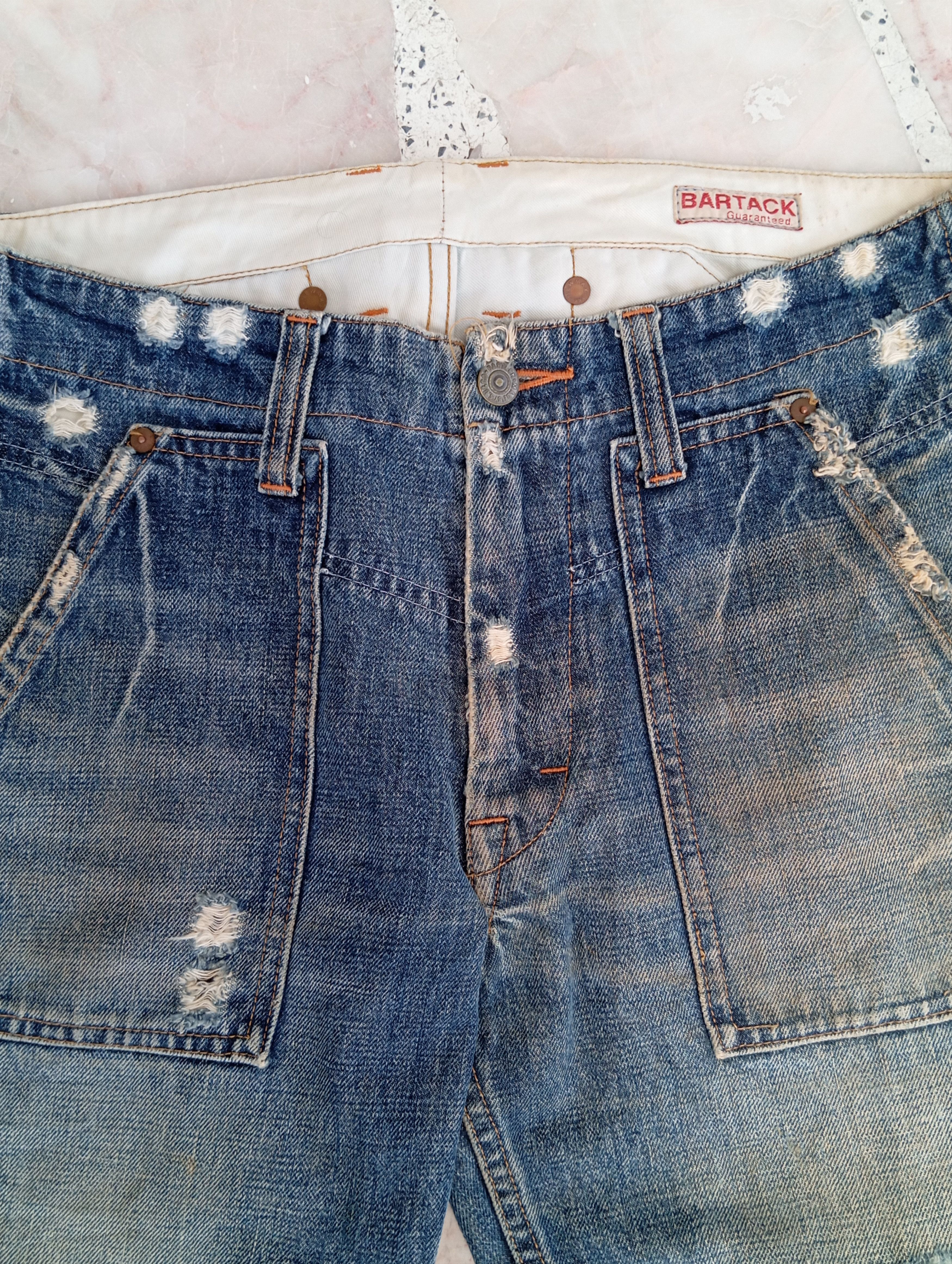 Other Denim Carpenter Distressed Denim with back buckle Size US 31 - 4 Thumbnail