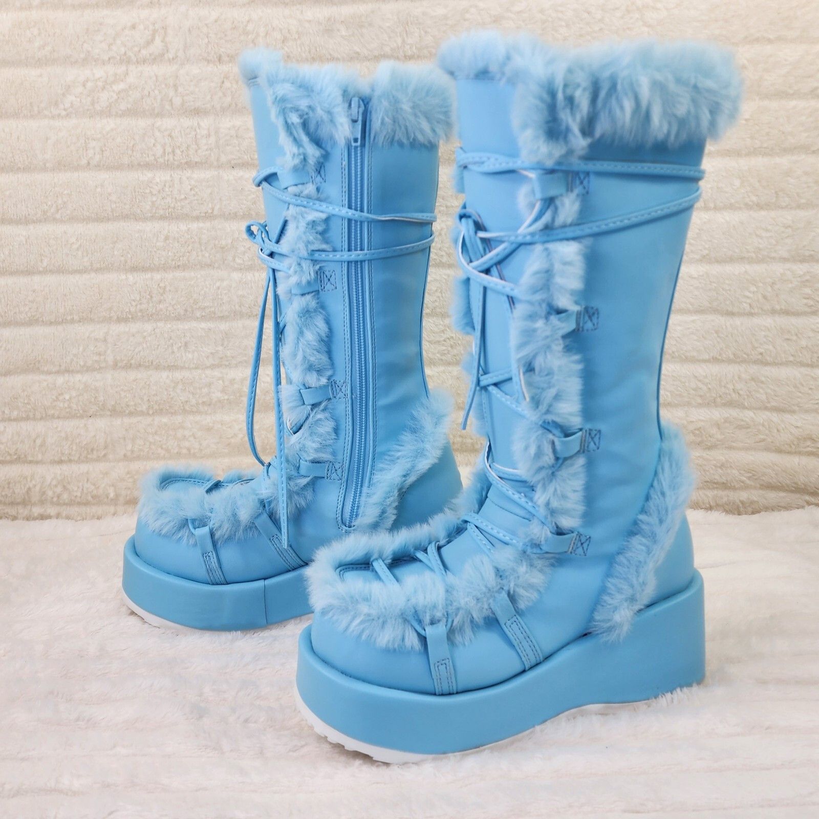 Other Cubby 311 Stomper Baby Blue Platform Pastel Goth Punk Knee B Size US 10 / IT 40 - 5 Thumbnail