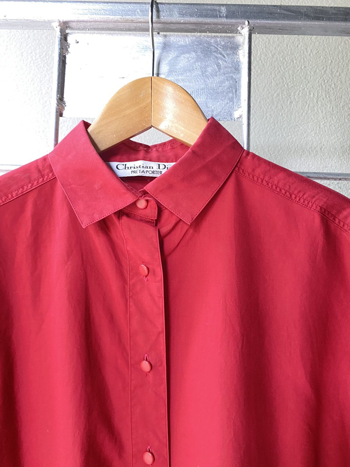 Dior Christian Dior vintage red cardinal shirt Size L / US 10 / IT 46 - 12 Thumbnail
